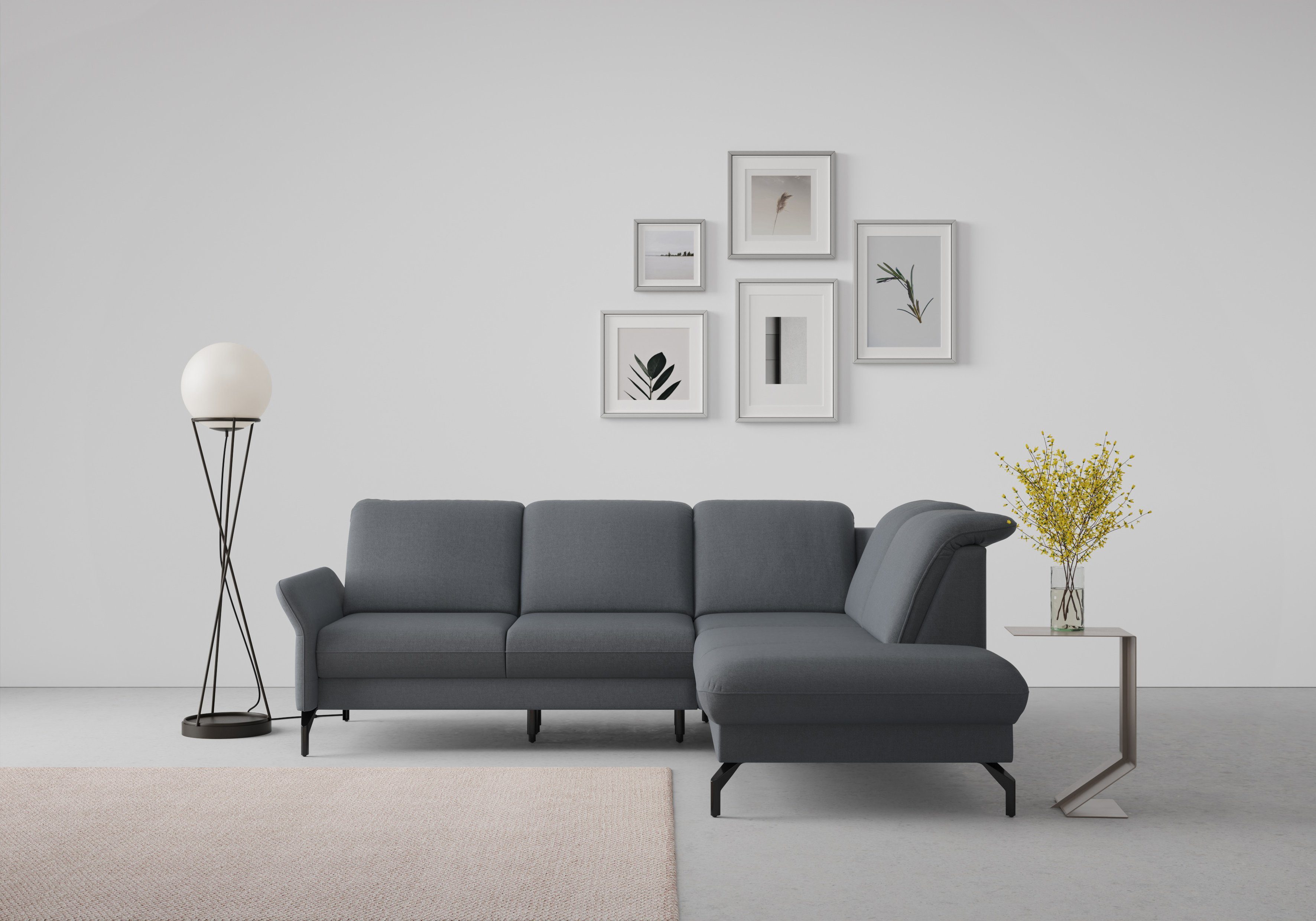 sit&more Hoekbank Fashion L-vorm naar keuze met verstelbare hoofdsteun en uittrekzitting, motorisch