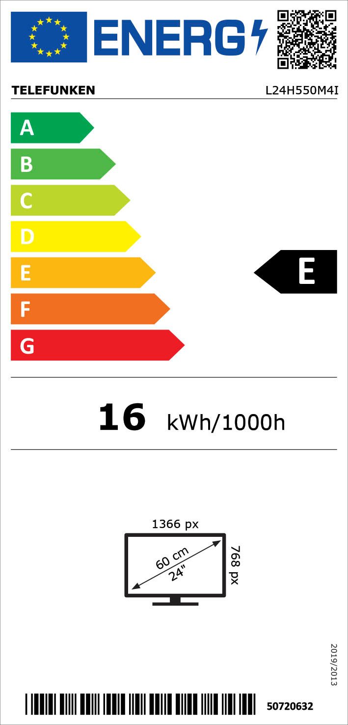 Telefunken Led-TV L24H550M4I, 60 cm / 24", HD ready