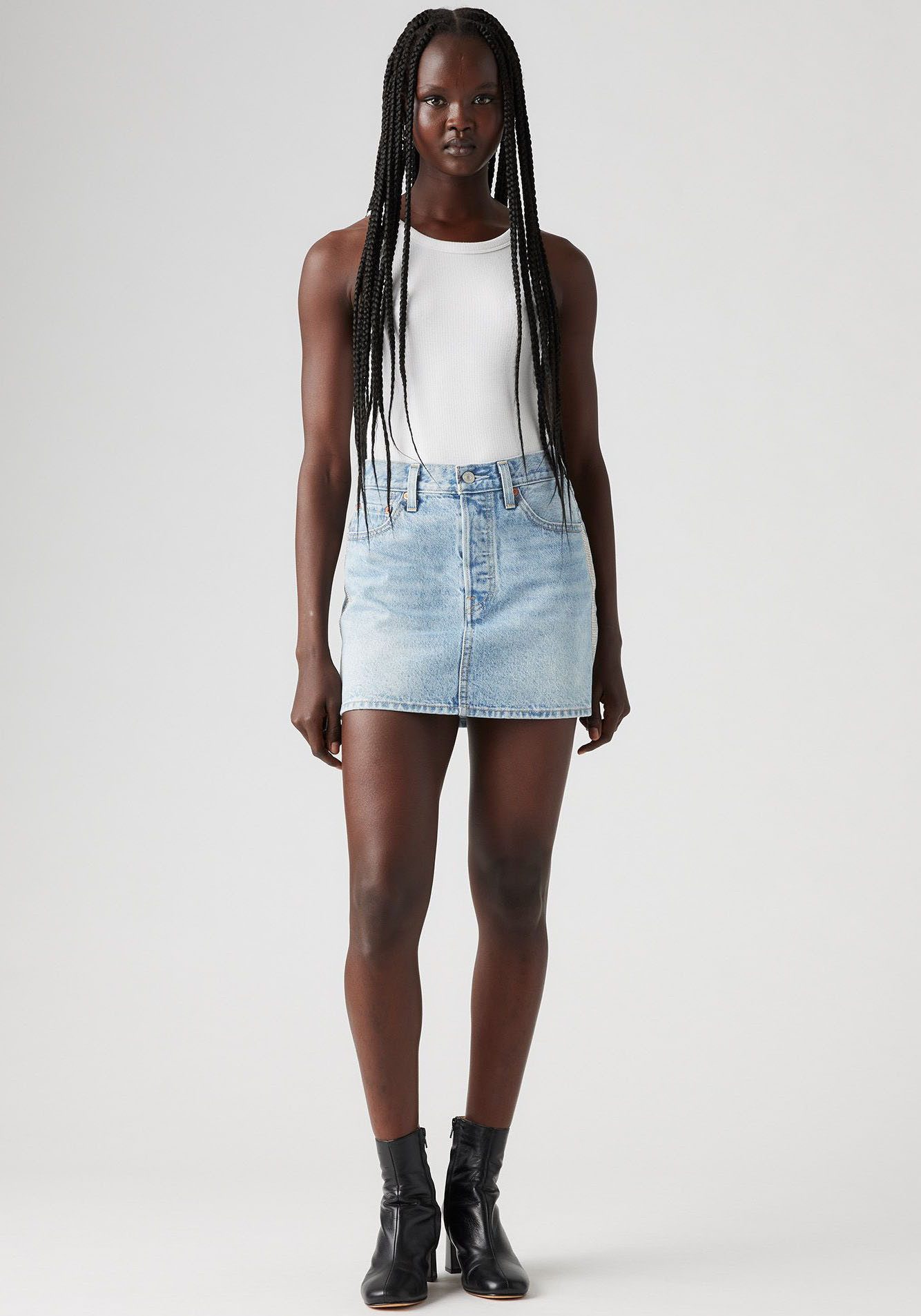 Levi's® Jeans rok ICON SKIRT met glinsterende details aan de zijnaad