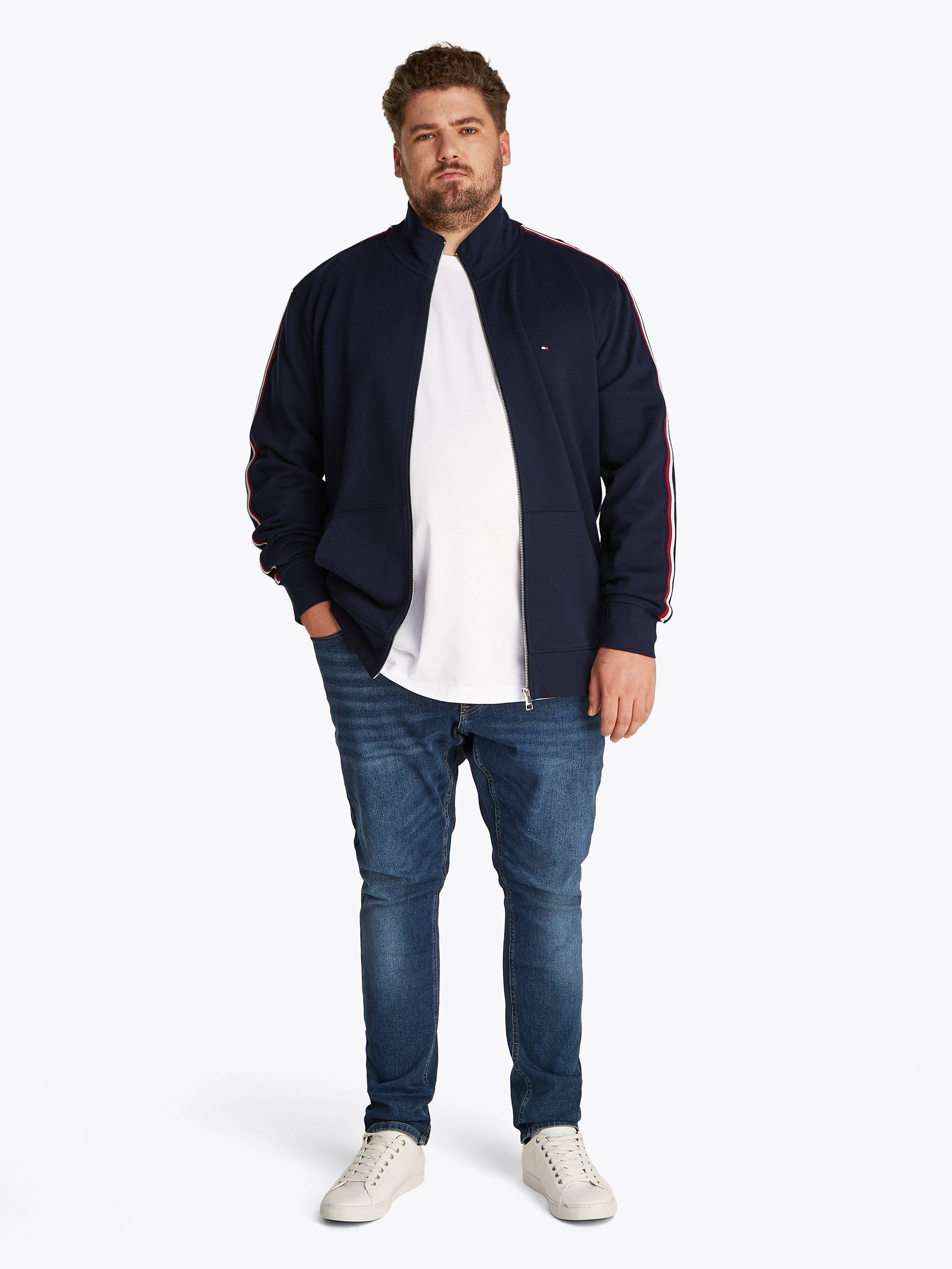 Tommy Hilfiger Sweatvest BT-GLOBAL STRIPE STAND COLLAR-B
