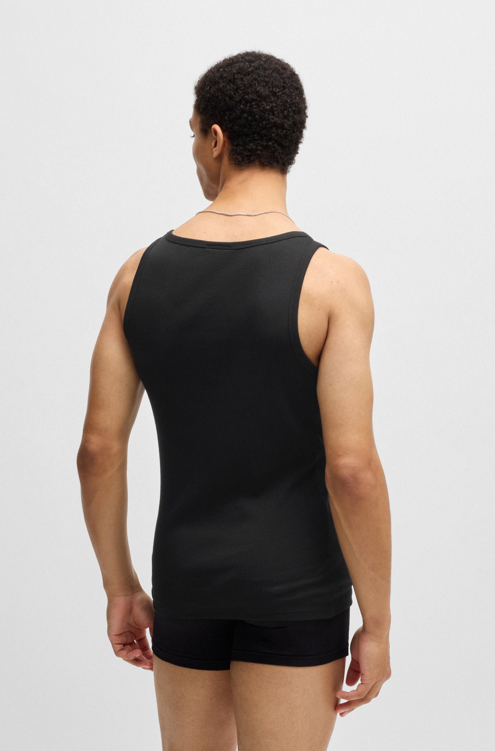 HUGO underwear Tanktop Twin Pack met merketiket in contrastkleur (set 2-delig)
