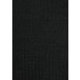lascana midi-jurk van ribmateriaal (met een bindceintuur) zwart