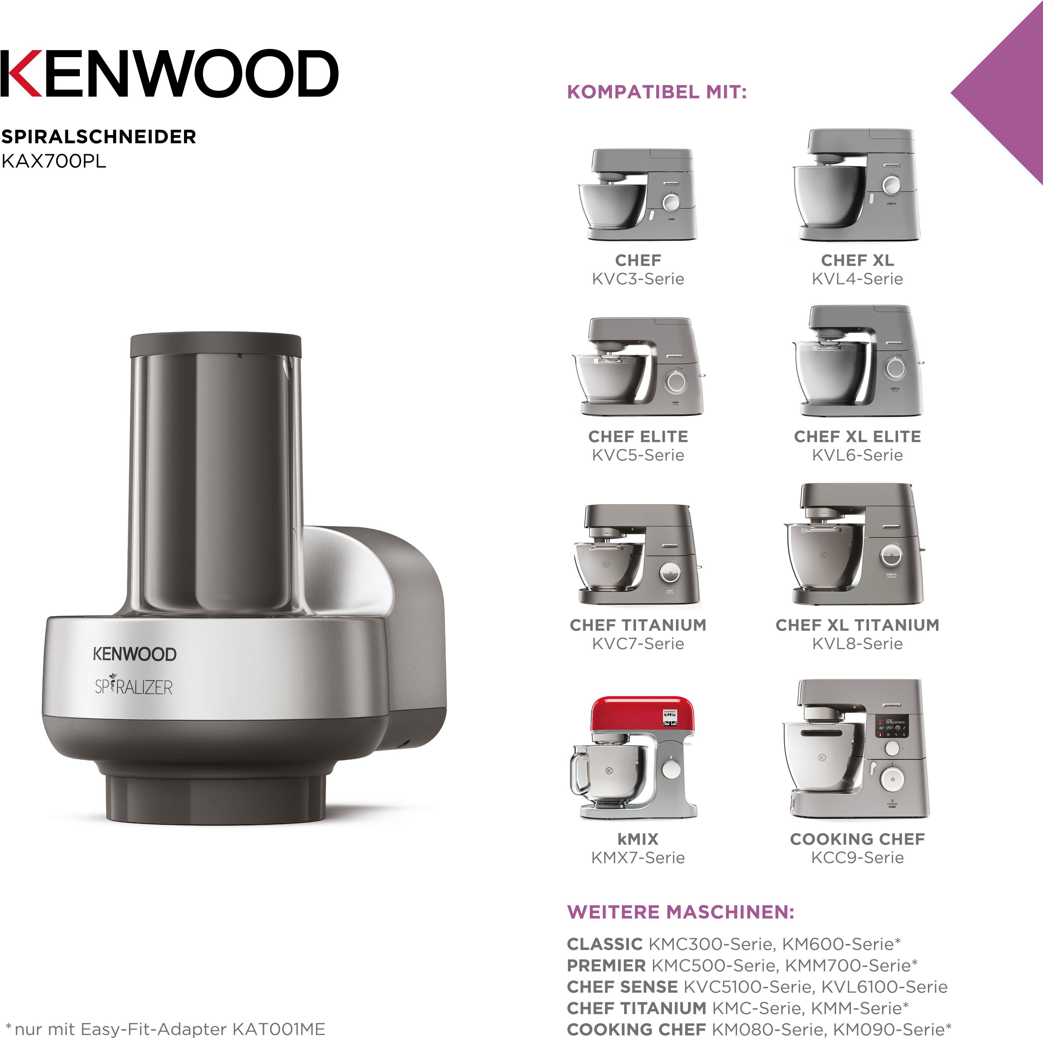 KENWOOD Spiraalsnijderopzet KAX700PL