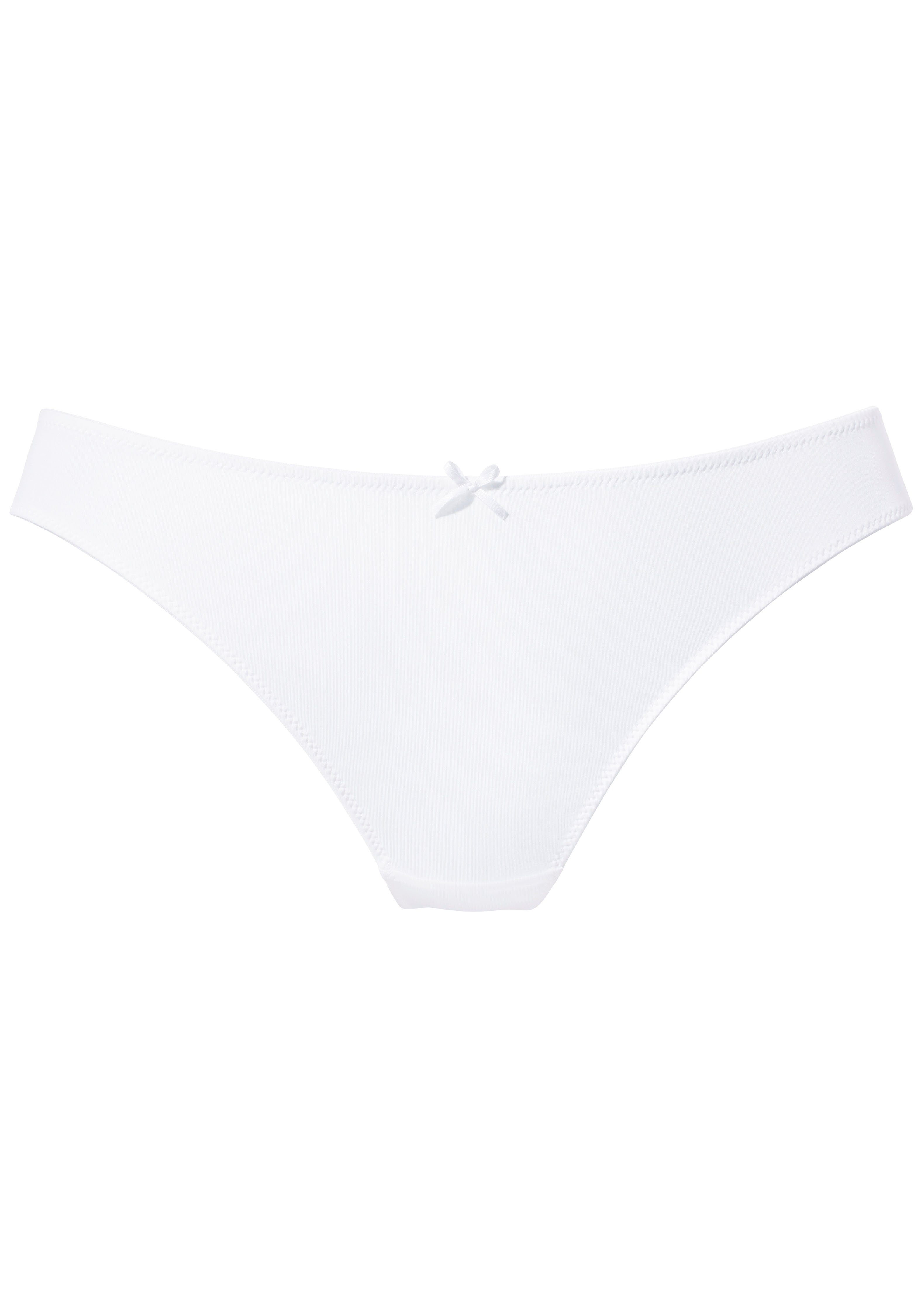 Vivance String uit bloemige jacquardkant en zacht microtouch-materiaal