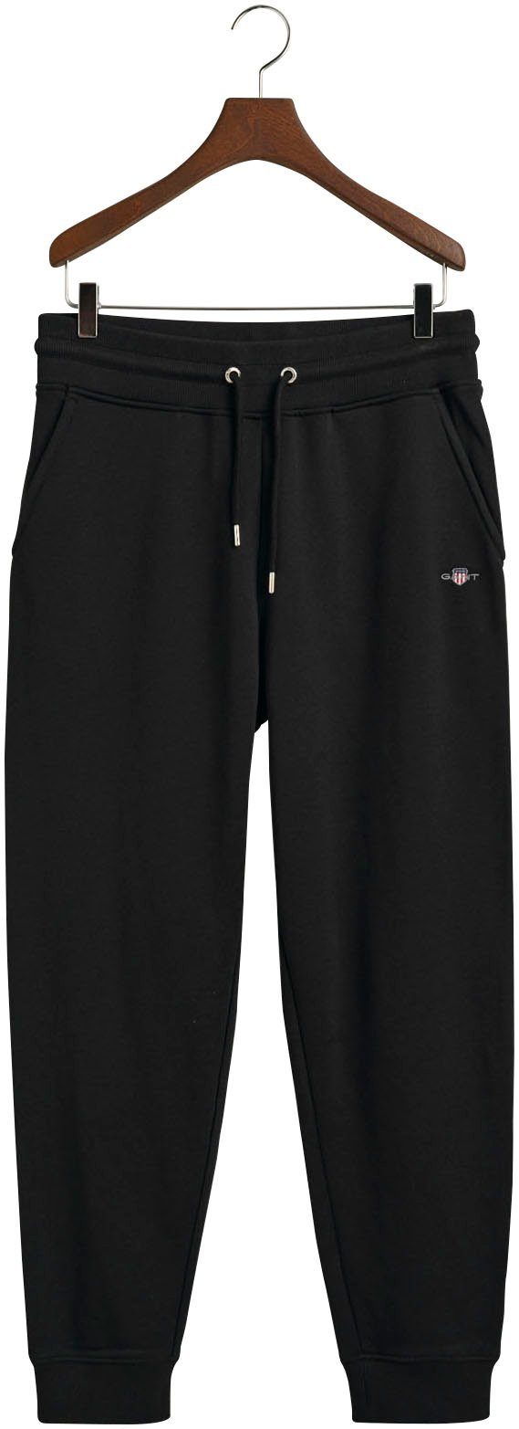 Gant Sweatbroek REG SHIELD SWEATPANTS met logo-borduurwerk onder de boord