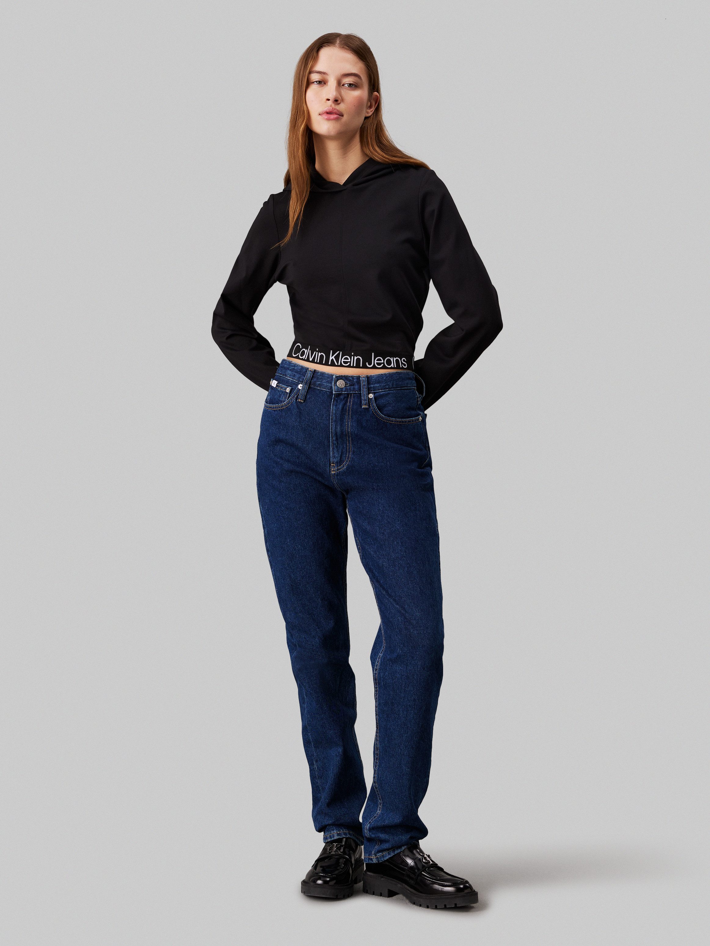 Calvin Klein Capuchonshirt TAPE MILANO HOODIE met een logo-opschrift