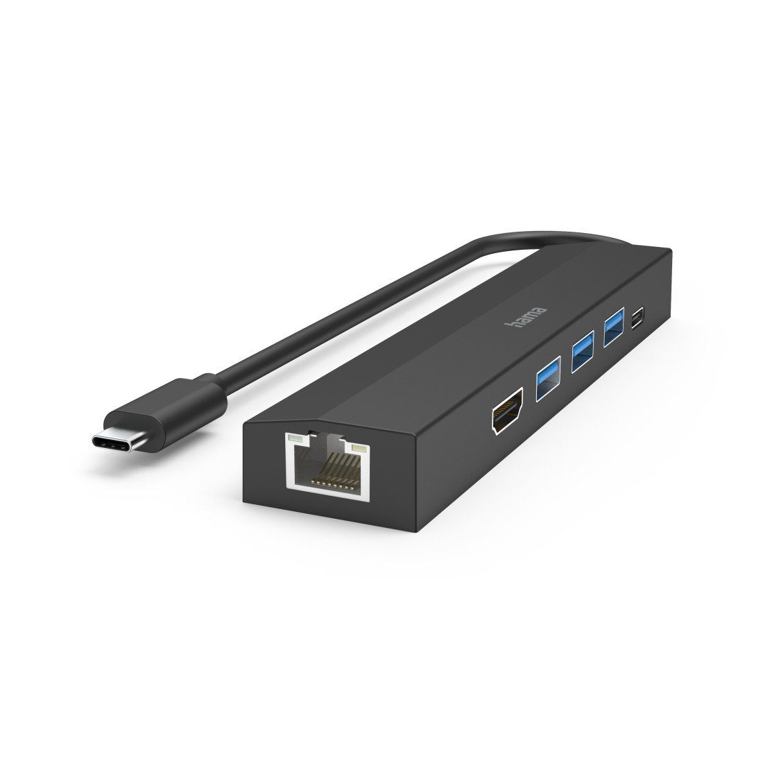 Hama USB-adapter USB-C multiport hub voor laptop met 6 poorten, USB-A, USB-C, HDMI, LAN (1 stuk)