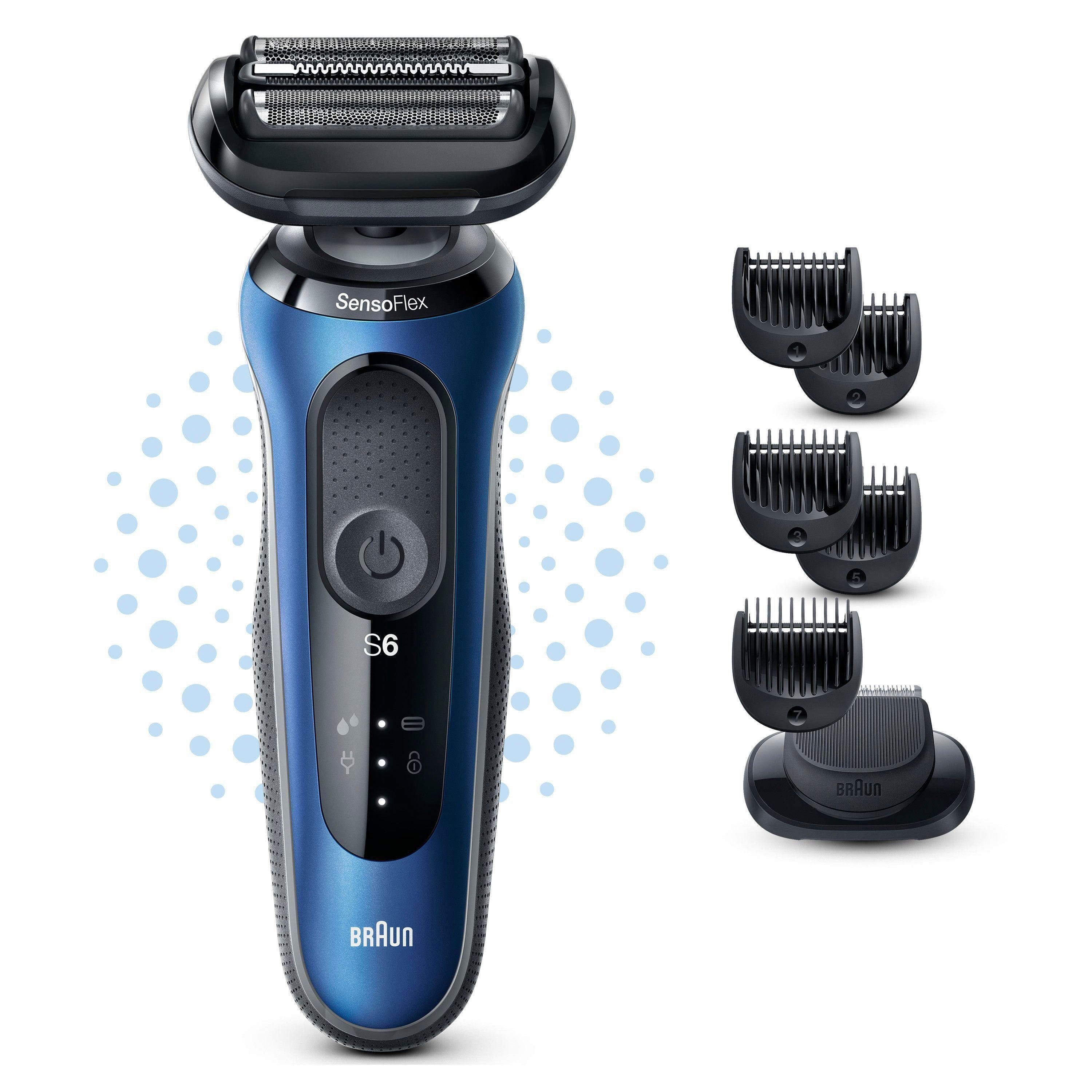 Braun Elektrisch scheerapparaat Series 6 61-B1500s EasyClick-baardtrimmer-opzet, Wet&Dry