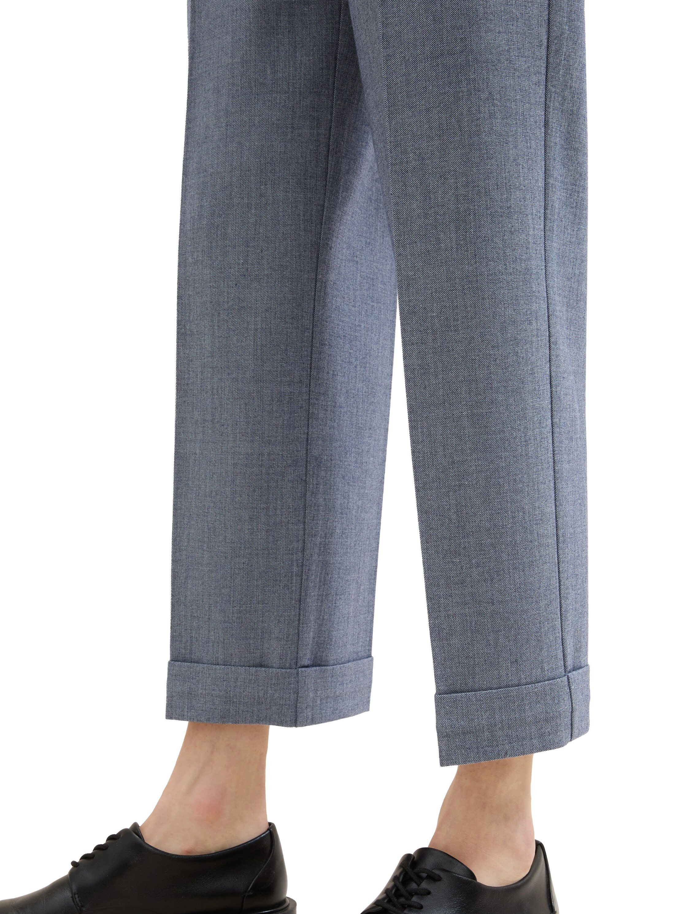 Tom Tailor 7/8 broek Lea Straight met plooi en rechte pijp