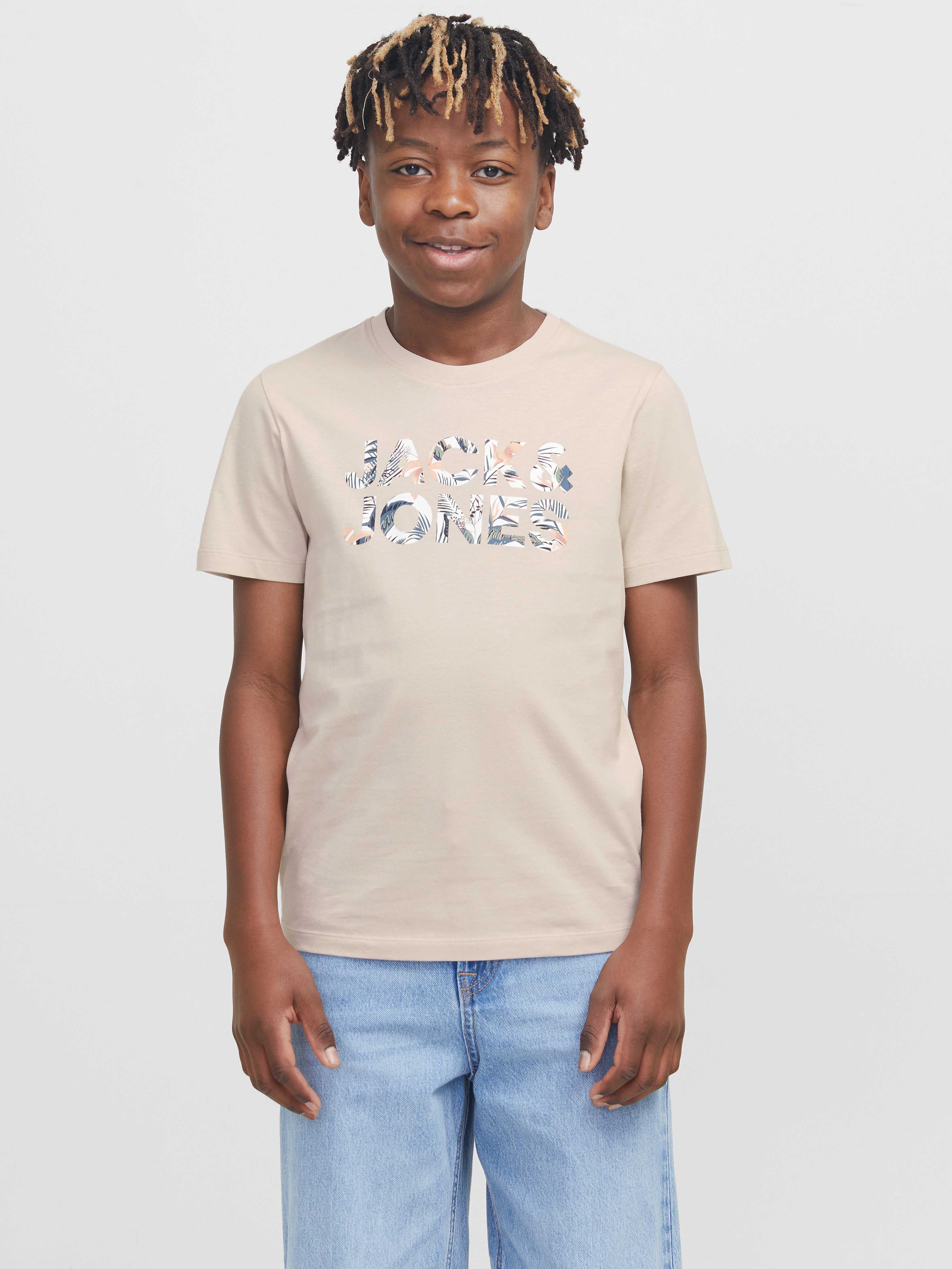 Jack & Jones Junior Shirt met ronde hals JJEBRYAN CORP LOGO TEE SS O-NECK JNR