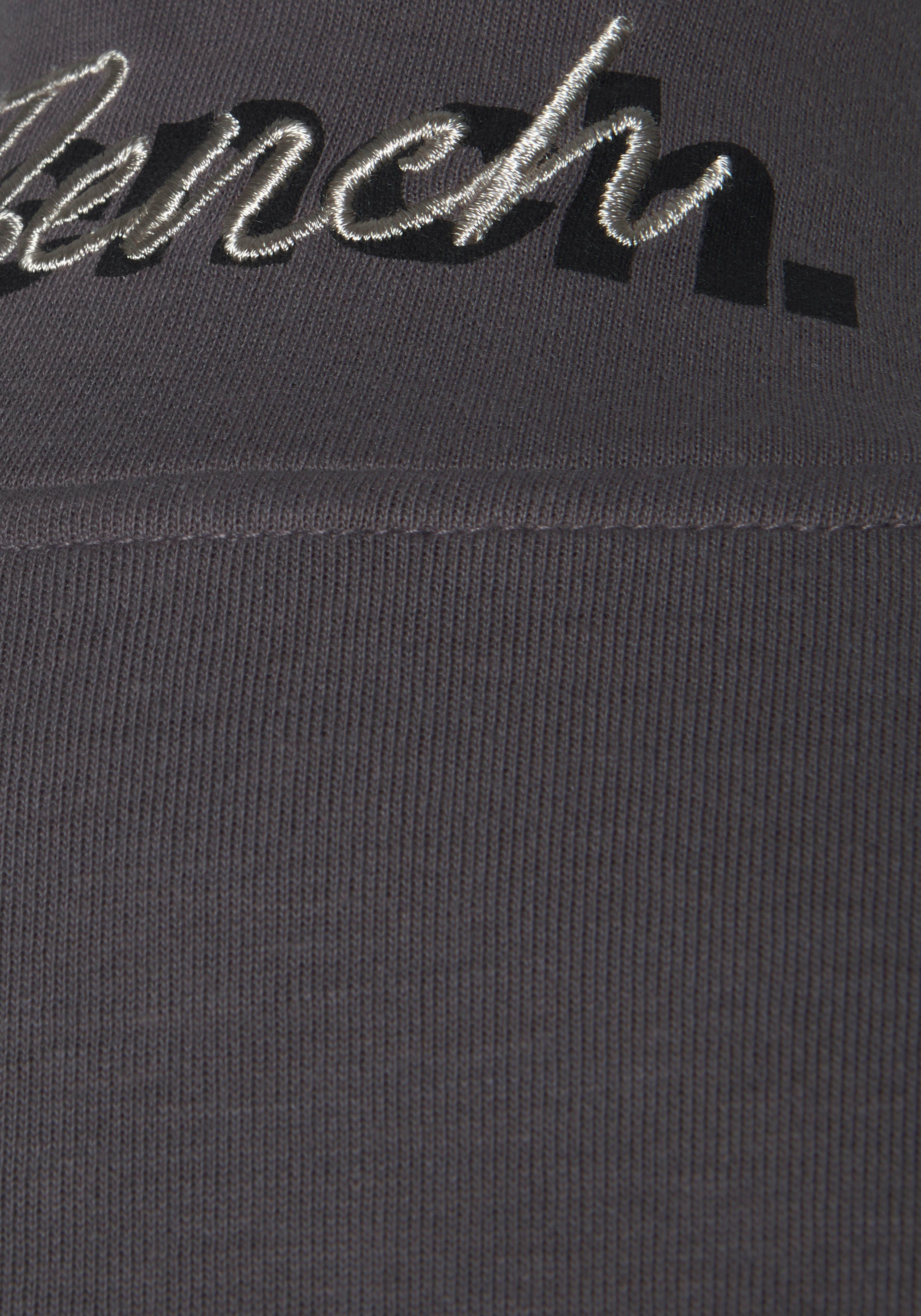 Bench. Loungewear Sweatvest met geborduurd staande kraag, loungepak (1-delig)