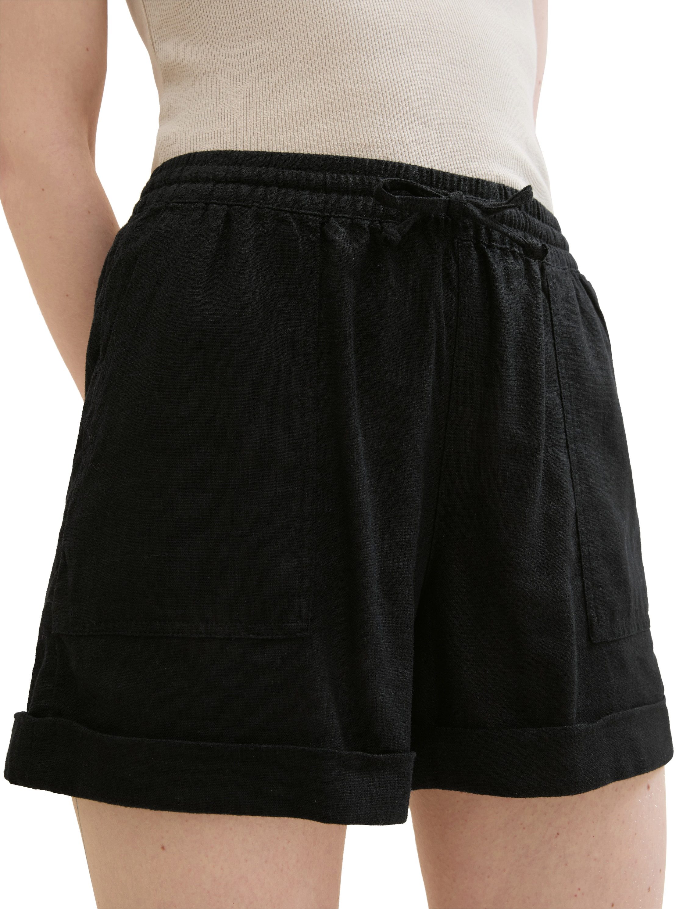 Tom Tailor Denim Short met steekzakken opzij