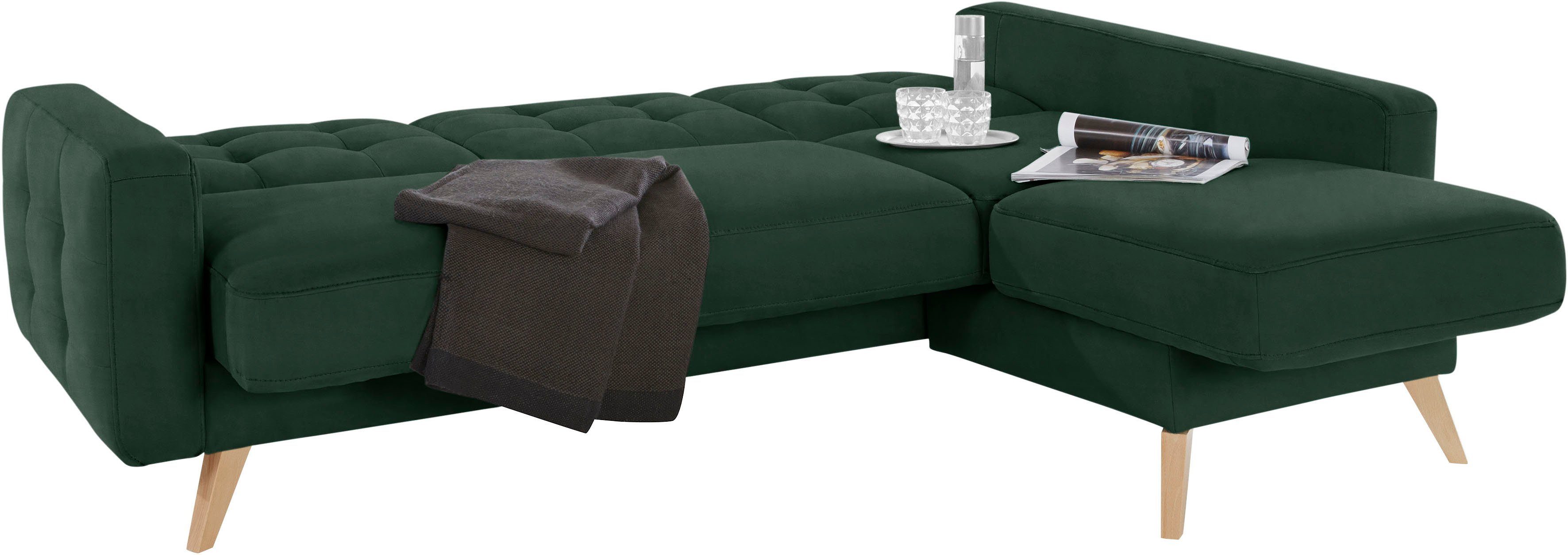 exxpo - sofa fashion Hoekbank Nappa, compact en comfortabel, handig, tijdloos design, L-vorm