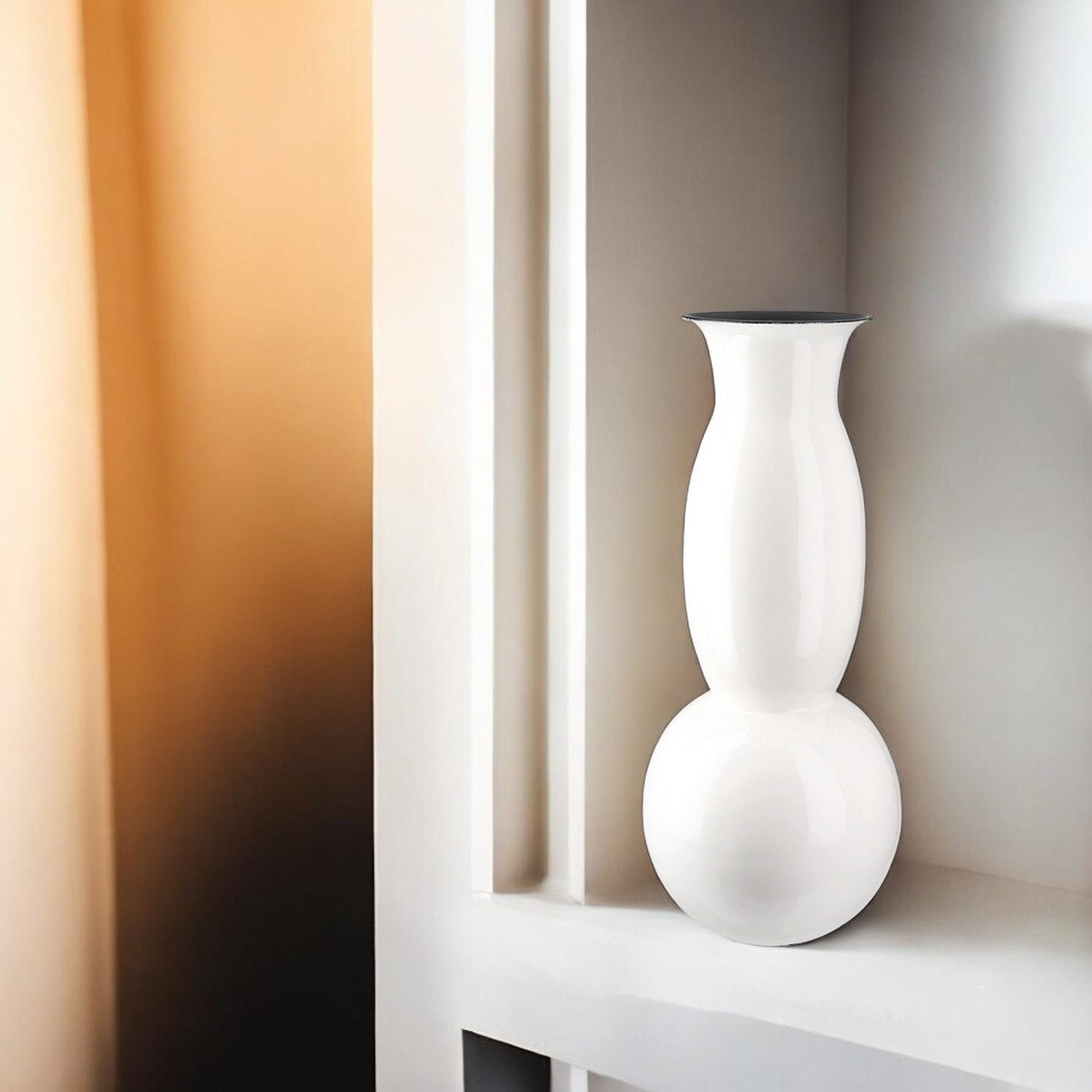 GILDE Tafelvaas Vase Neo weiß H.42,5 cm (1 stuk)