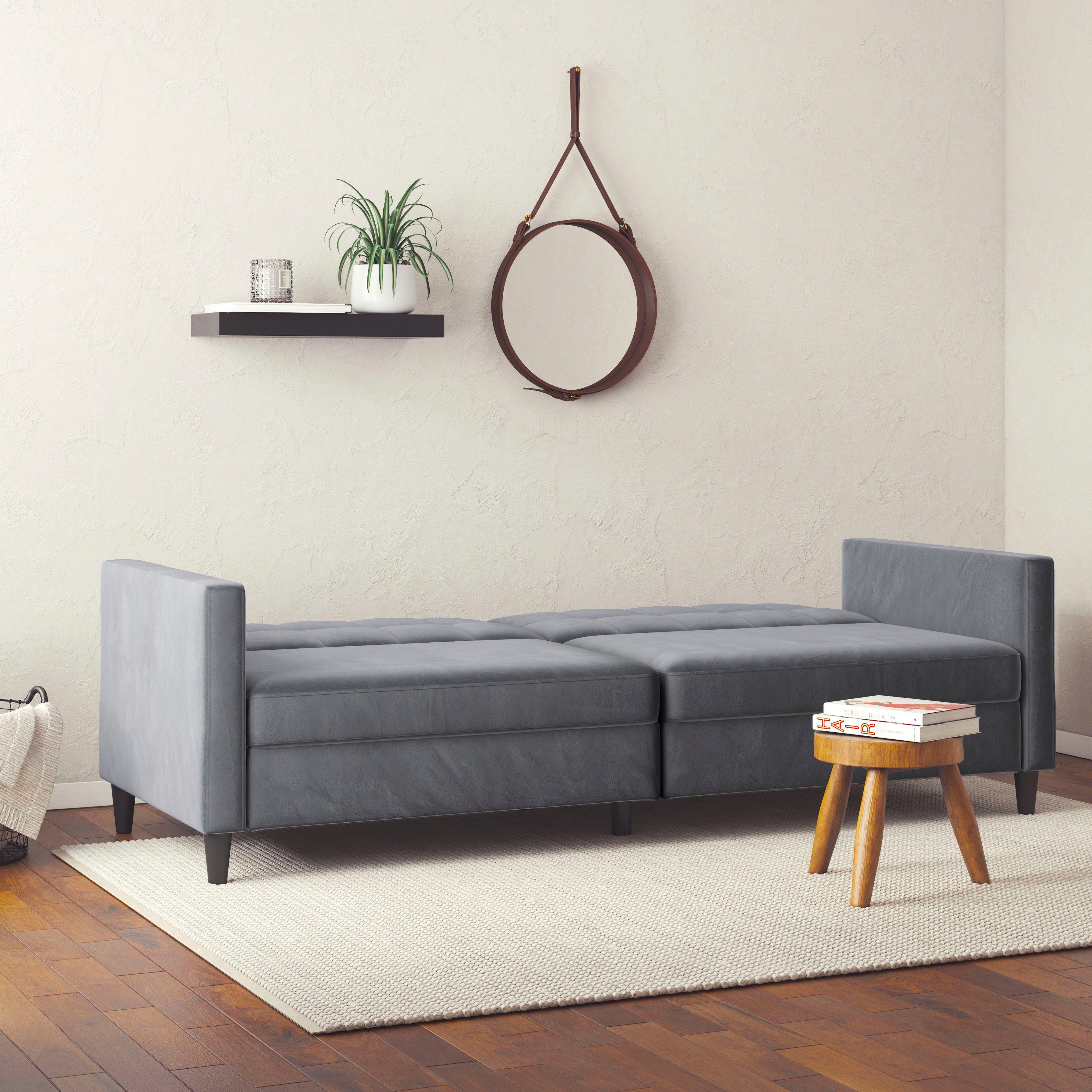 Dorel Home 3-zitsbank Hartford II Slaapfunctie, rugleuning 2-delig, 3-voudig verstelbaar, zithoogte 43 cm