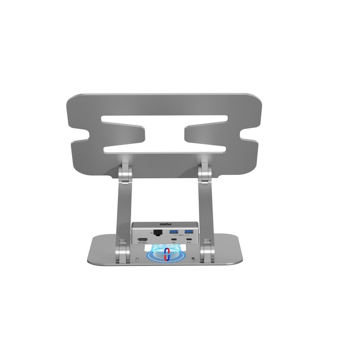 Rapoo Laptop standaard Laptopstandaard met 5-in-1 USB-C multiport adapter