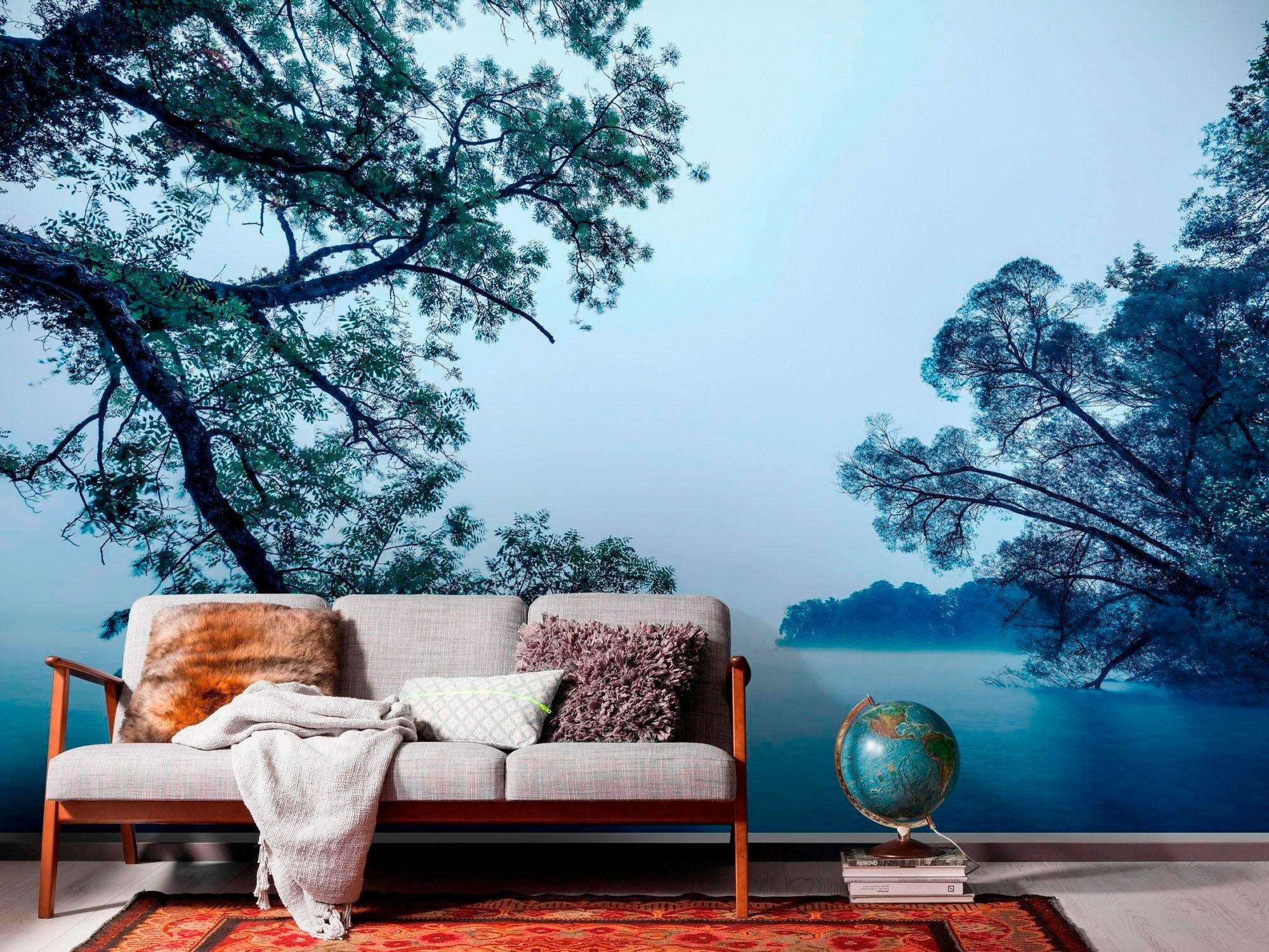 Komar Vliesbehang Digitale print vlies - Blue Waters - Afmeting 400 x 250 cm (1 stuk)