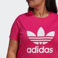 adidas originals t-shirt adicolor classics trefoil – grote maten roze