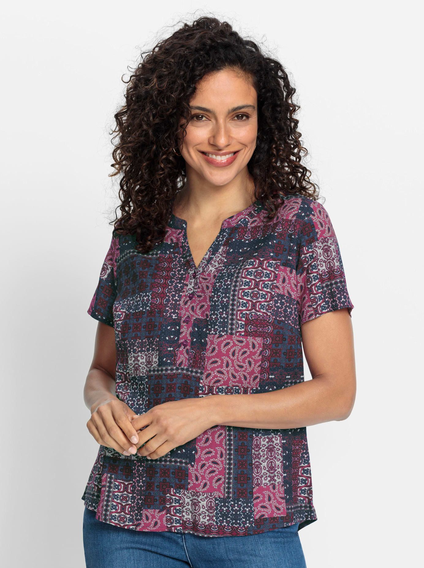 Classic Inspirationen Blouse met korte mouwen