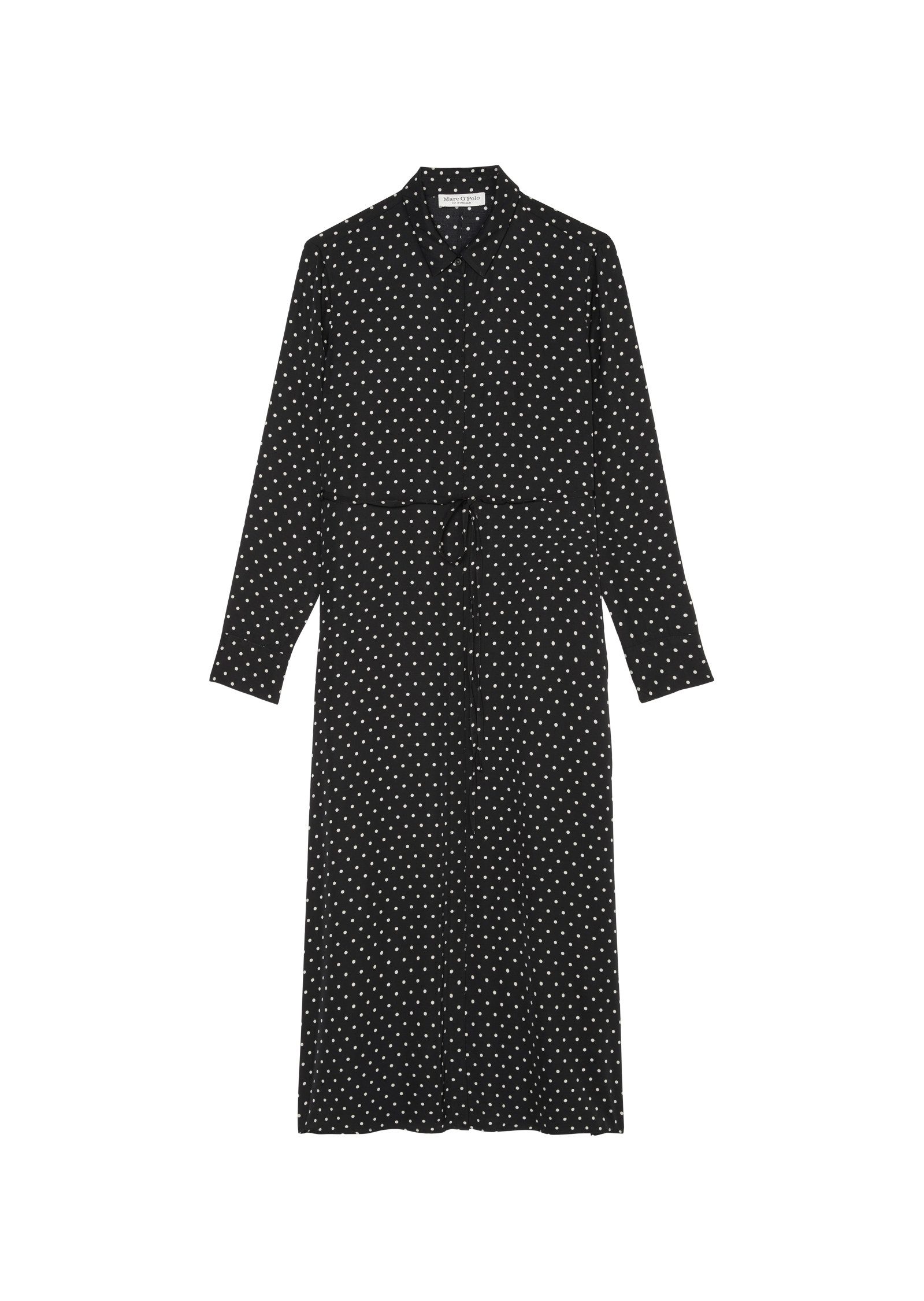 Marc O'Polo Jurk met overhemdkraag met moderne allover-print, met bindgordel
