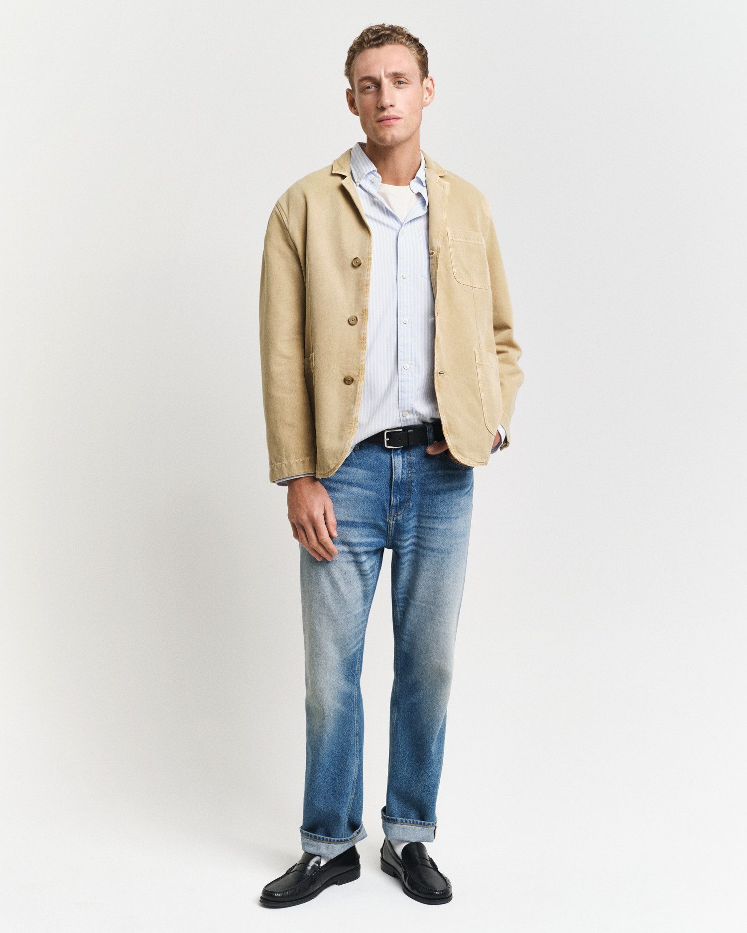 Gant Overhemd met lange mouwen REG POPLIN STRIPE SHIRT