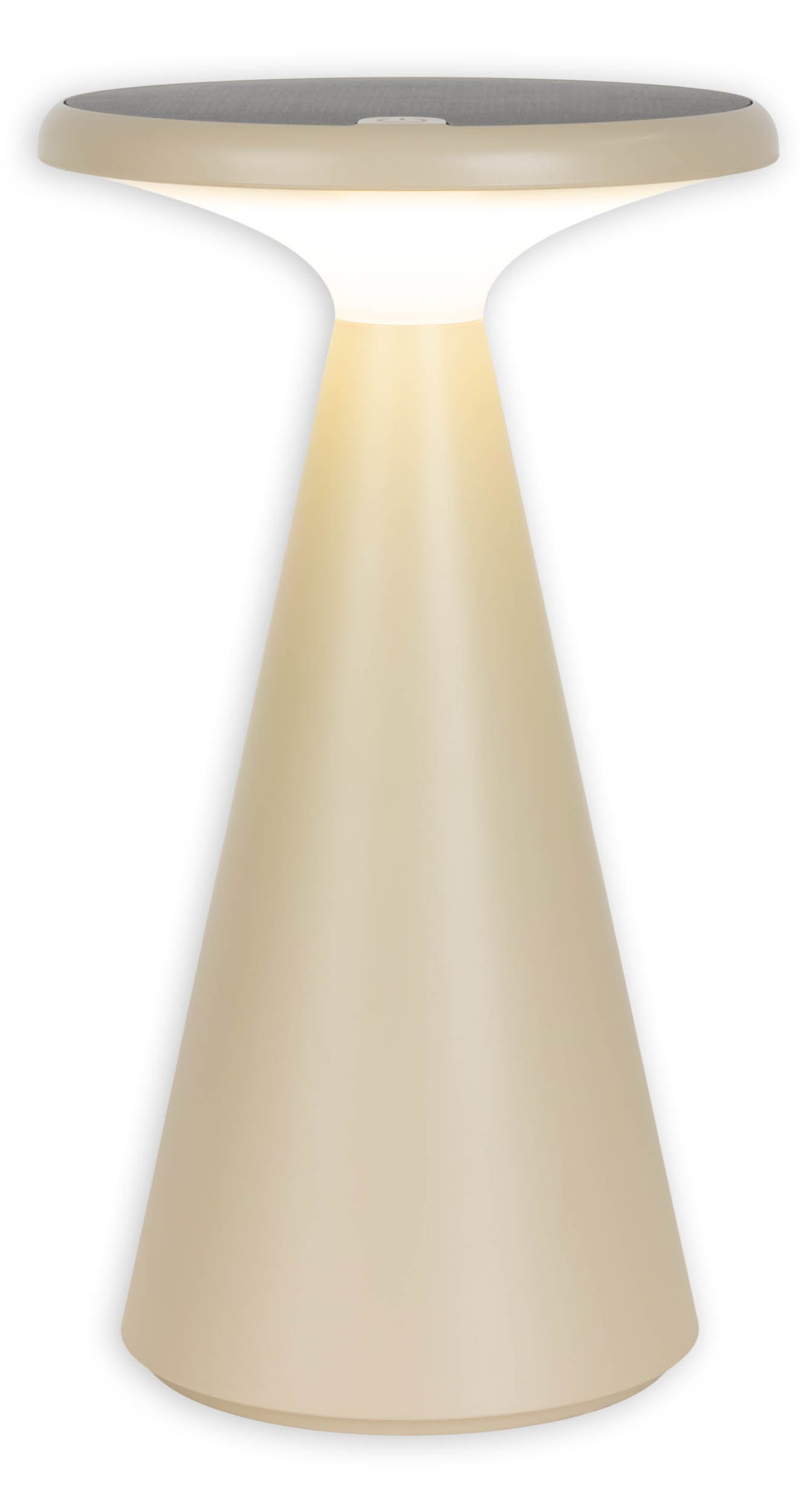 näve Led-tafellamp Palu Zonne-/accu-aangedreven, aanraking, dimbaar, geheugen, USB-C oplaadkabel, warmwit (1 stuk)