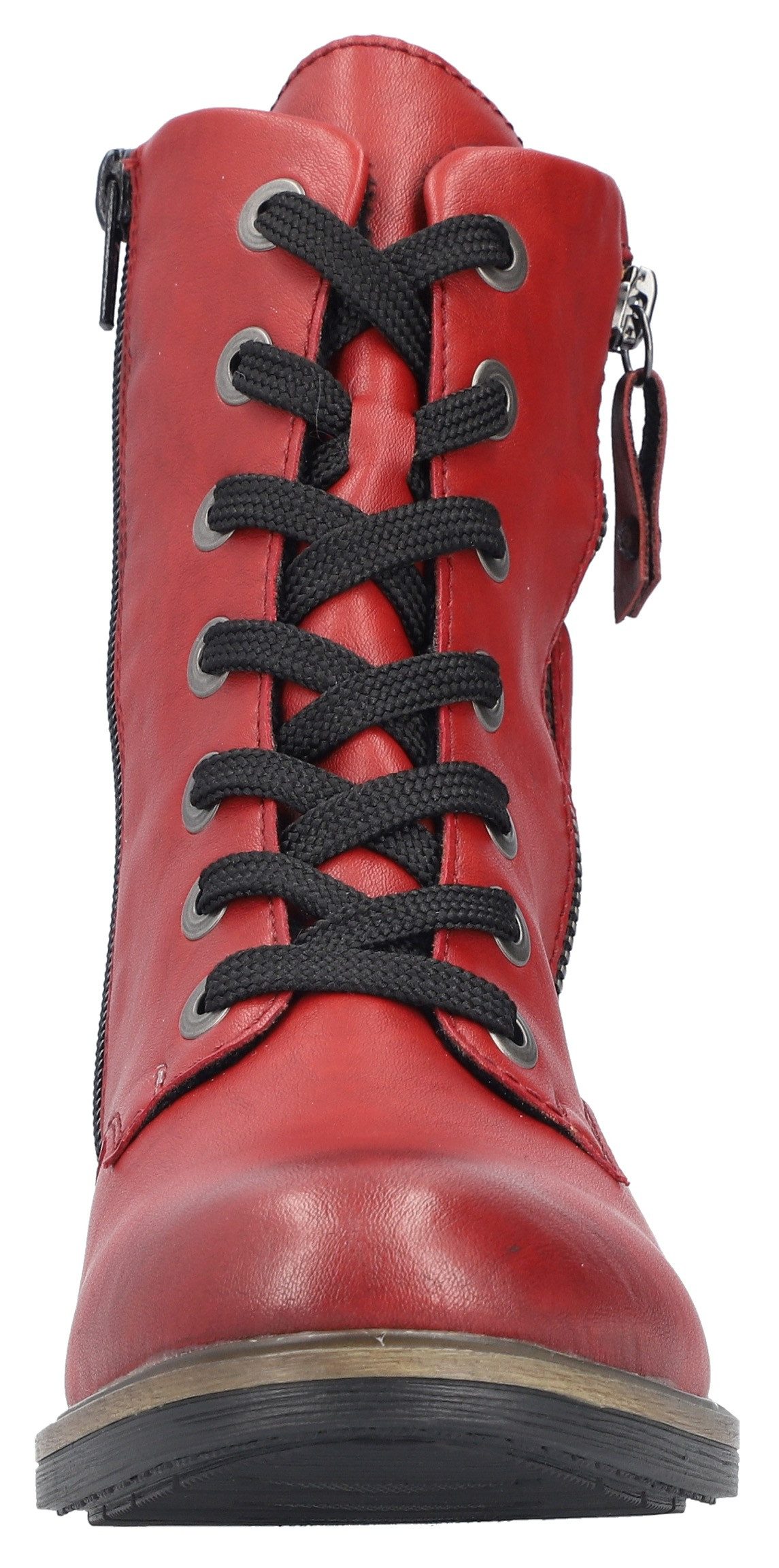 Rieker Veterlaarsjes lace-up boots, ankle boots, block heel, with inner zipper