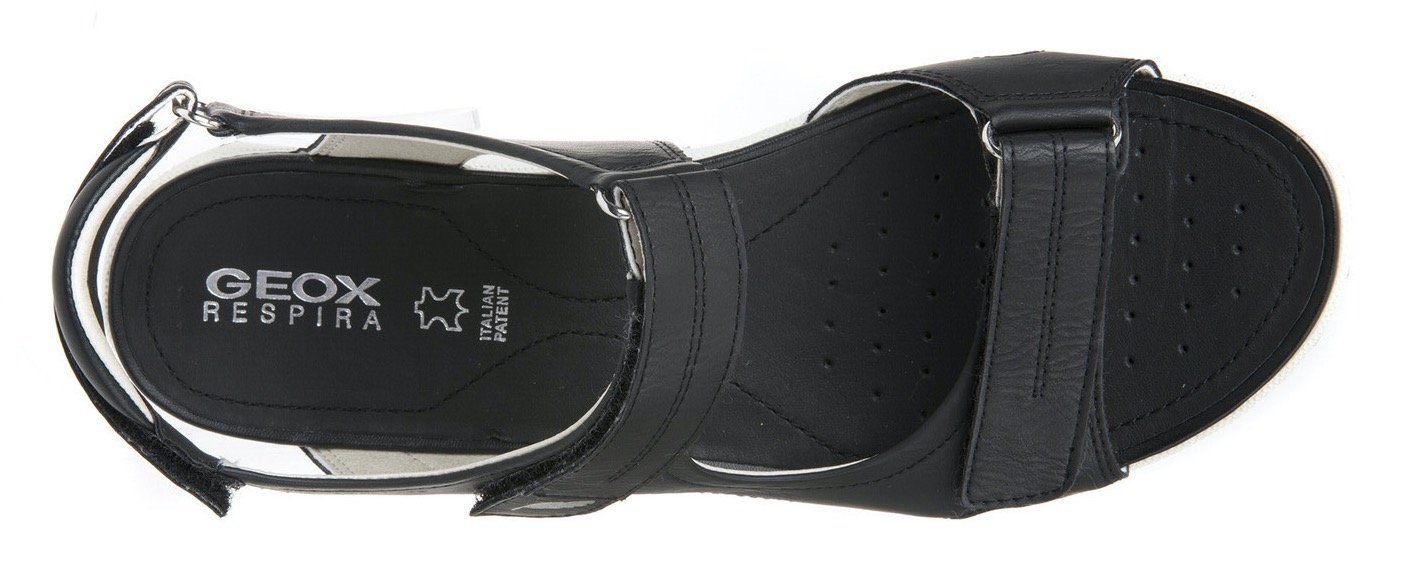 Geox Sandalen D SANDAL VEGA zomerschoen, sandaal, klittenbandschoen, met leren binnenzool