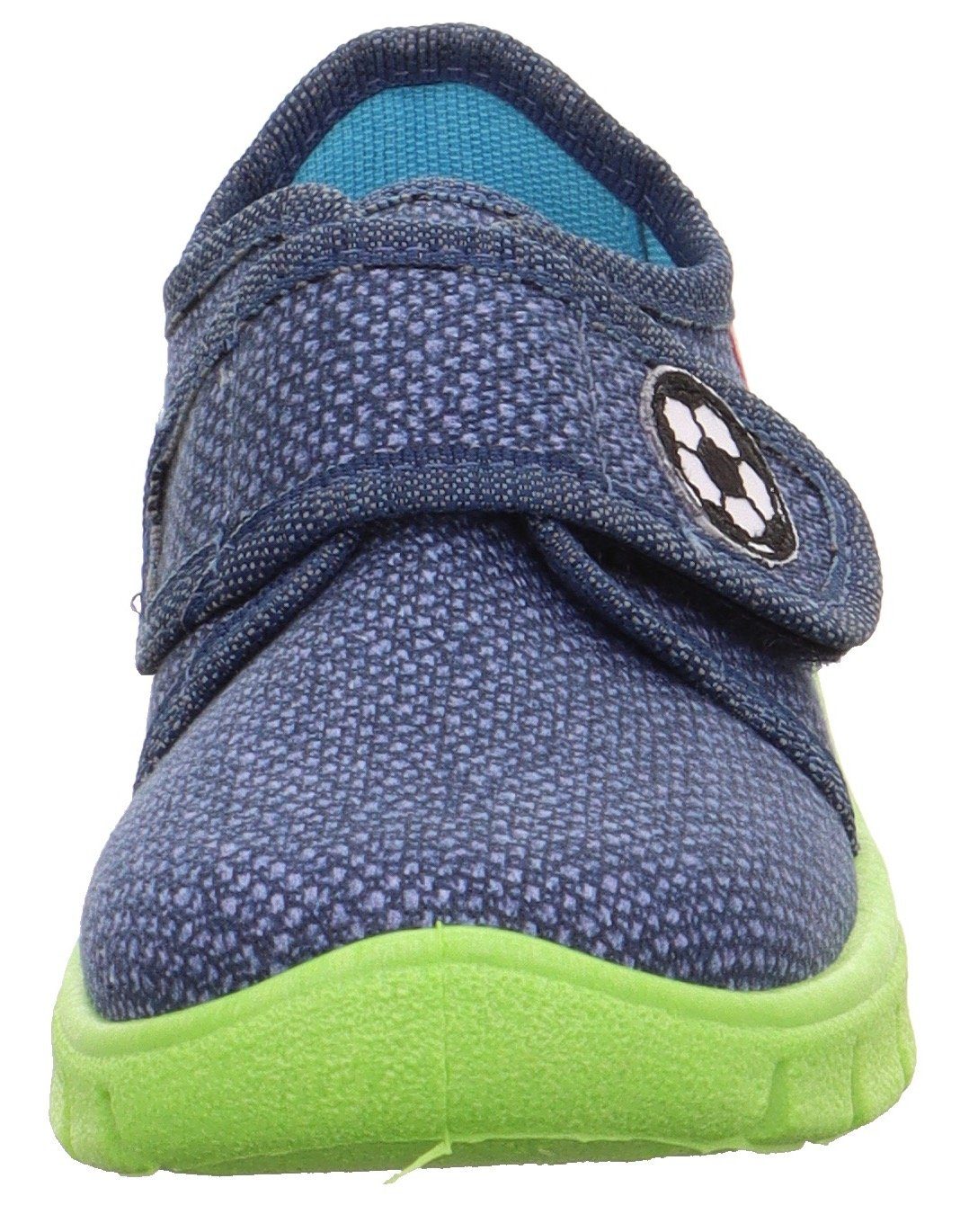 Superfit Pantoffels BOBBY WMS: M IV Klittenbandschoen, kleuterschoen met voetbal-borduursel