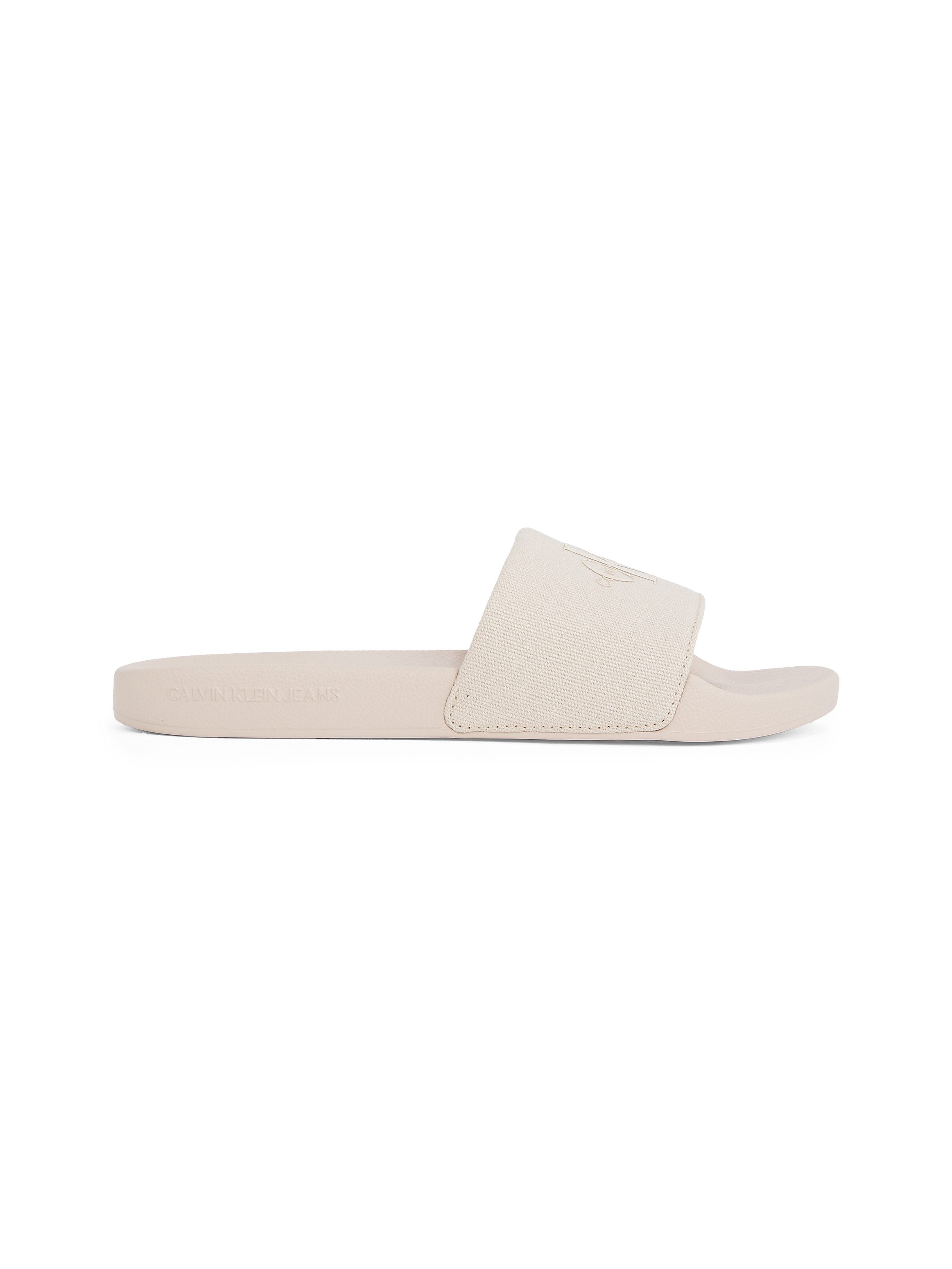 Calvin Klein Slippers SLIDE MONOGRAM WMNS , badschoen, slippers, zomerpantolette, strandschoen om in te stappen