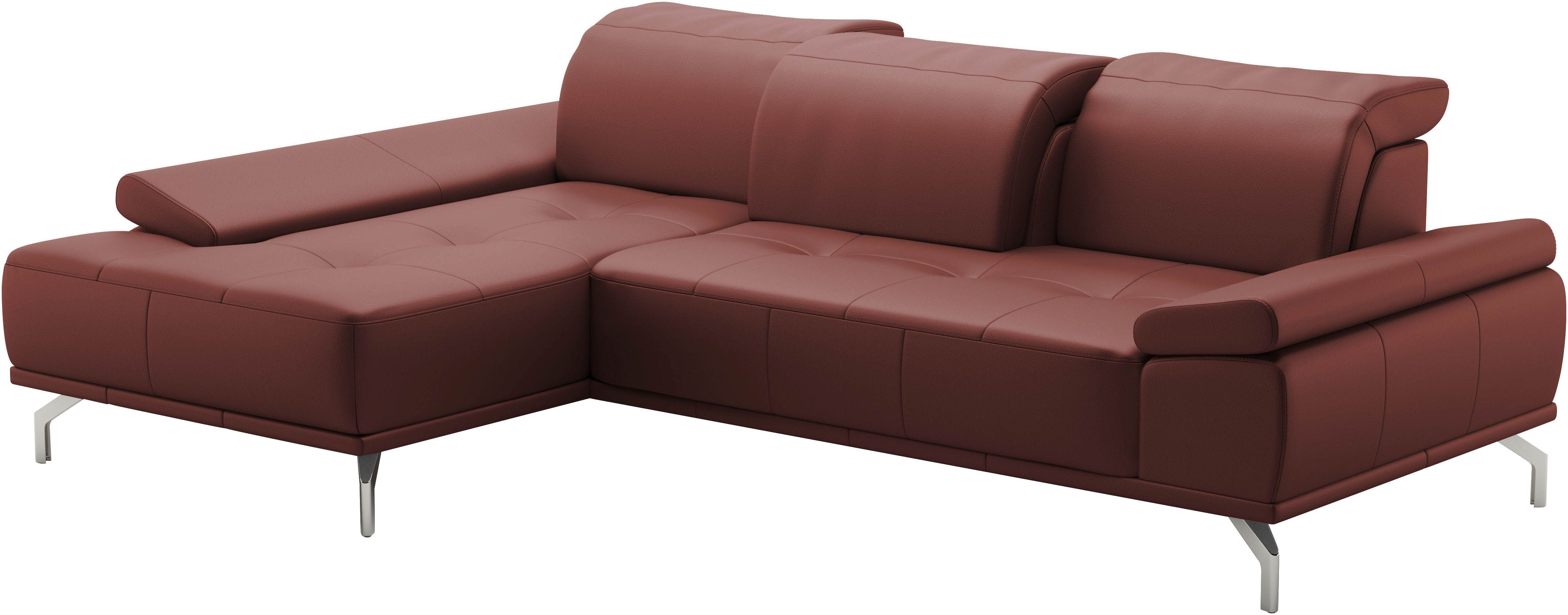 Places of Style Hoekbank Caluna Incl. zitdiepteverstelling, optioneel met hoofd- en armleuningverstelling