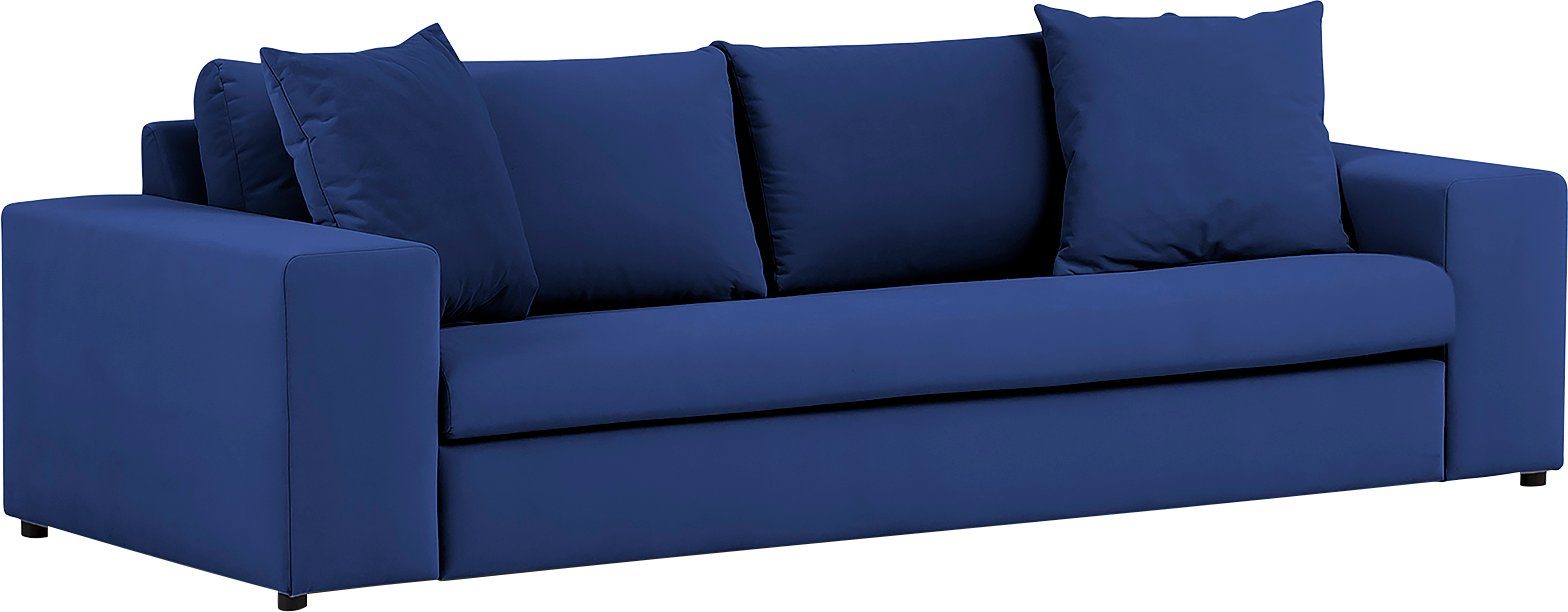 andas 3-zitsbank SLEETLAND XXL in fluweel of vintage lederlook