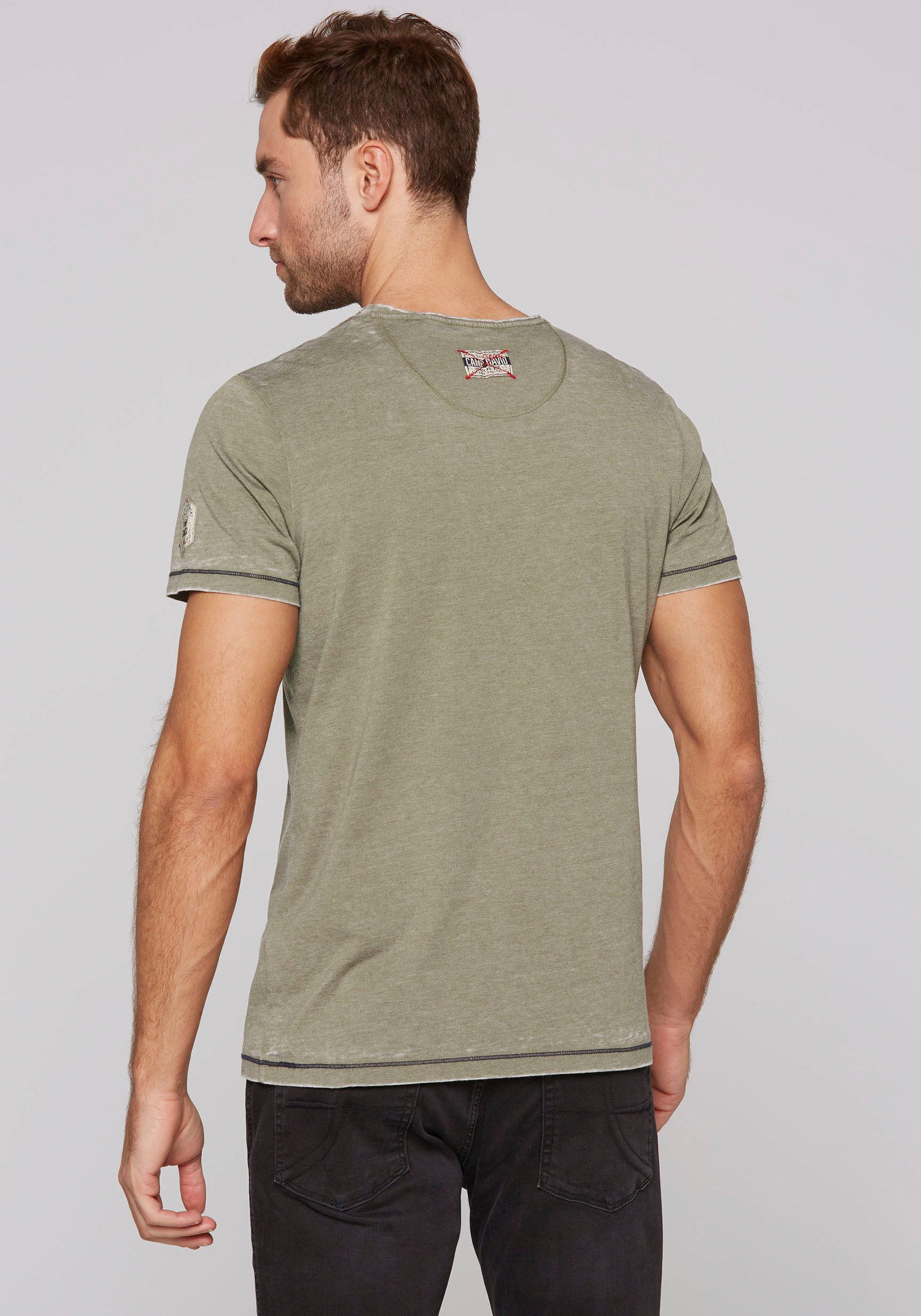 CAMP DAVID T-shirt met ongezoomde randen