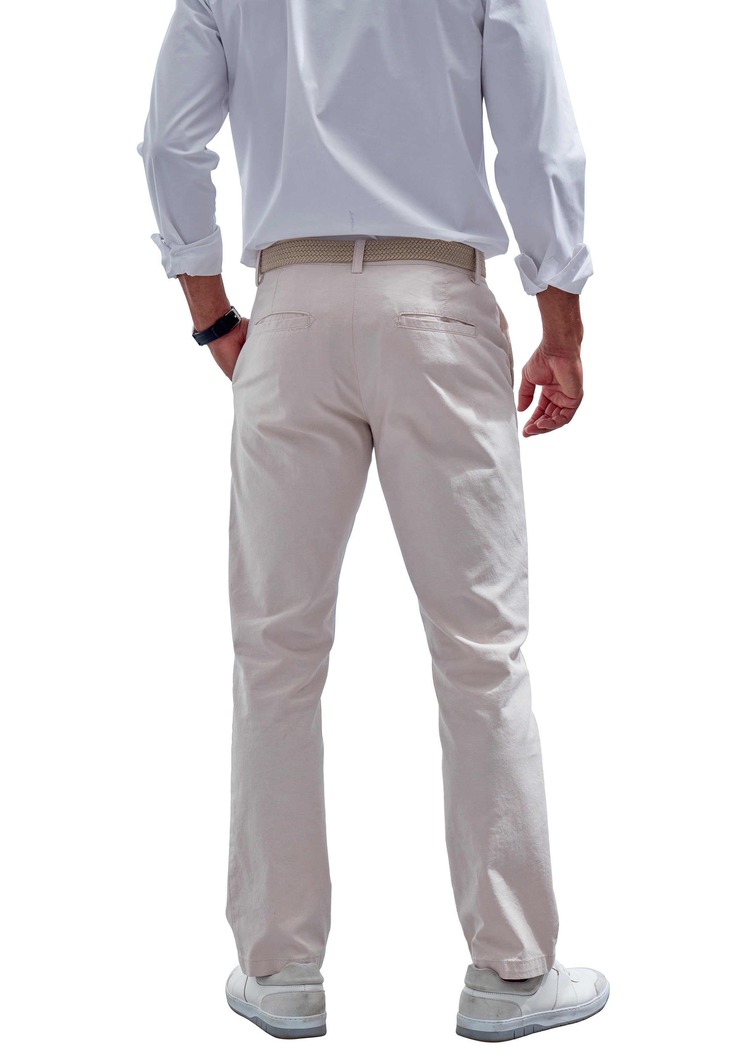 John Devin Chino Regular-fit, lange Oxford broek