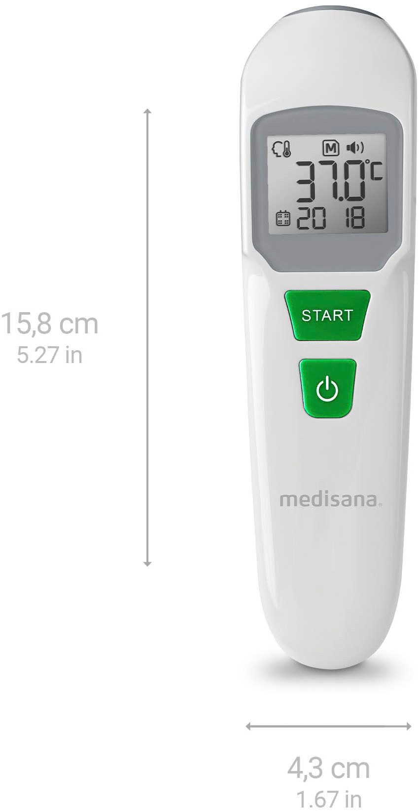 Medisana Infrarood-thermometer TM 760 Meten van lichaam- en oppervlaktetemperatuur met koortsalarm