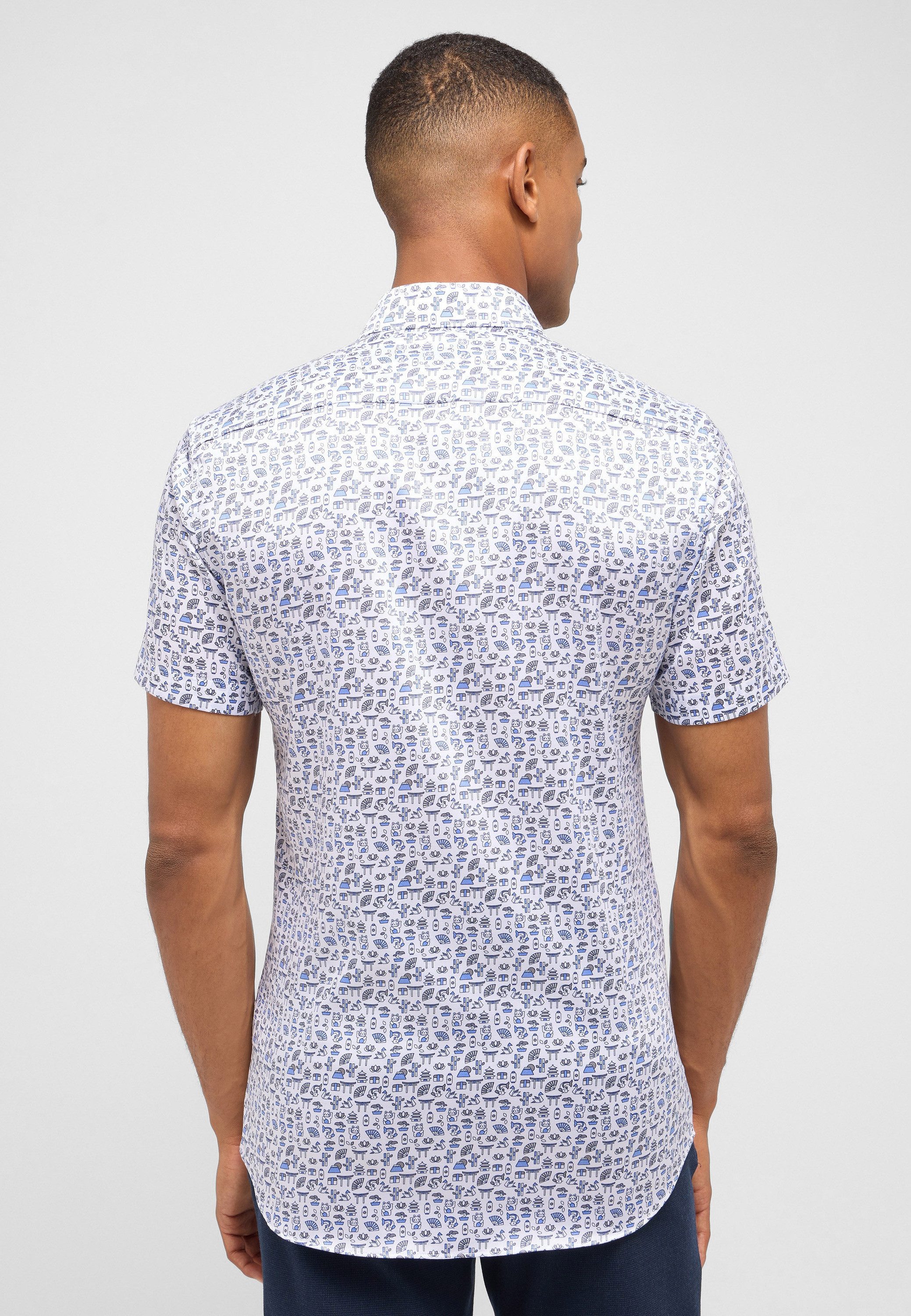 Eterna Overhemd met korte mouwen Slim fit