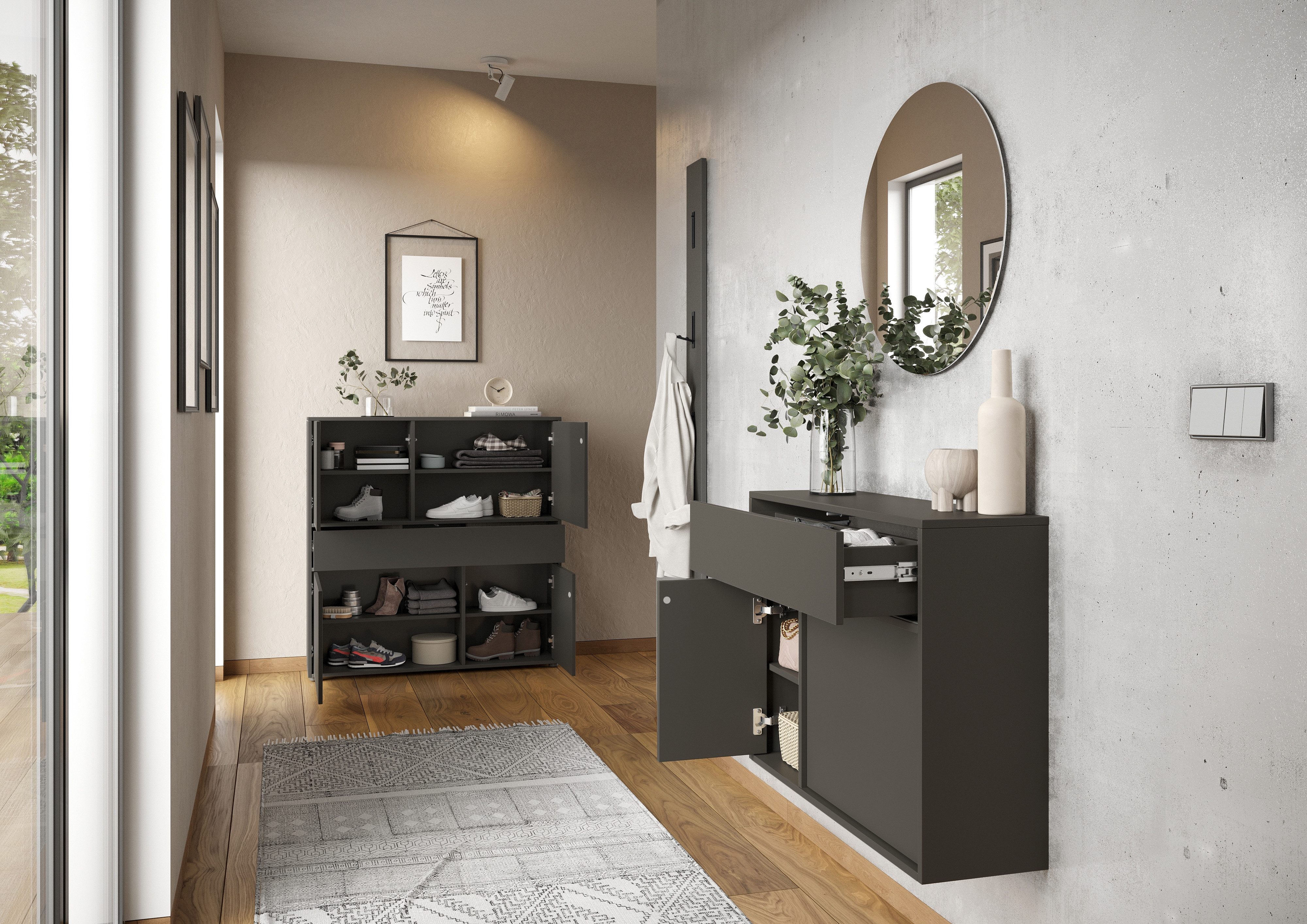 GERMANIA Multifunctionele kast Ameca 2.0 staand en hangend te monteren, moderne gangkast, breedte 83 cm