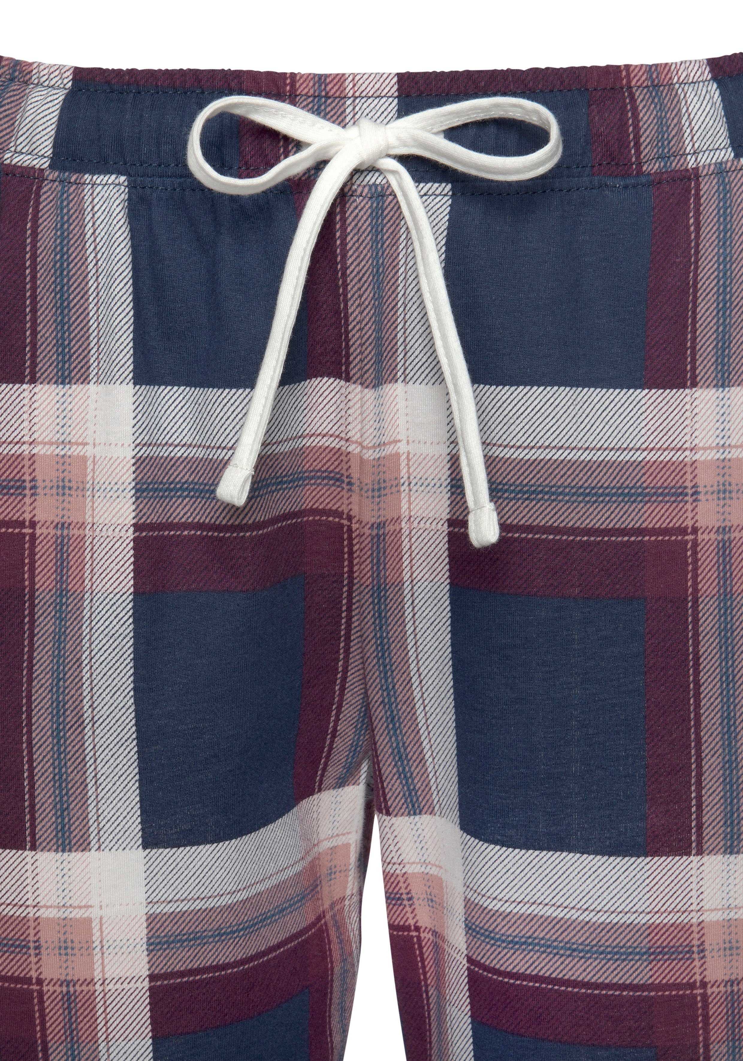 s.Oliver RED LABEL Beachwear Pyjama in klassiek ruitpatroon (2-delig)