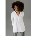 aniston selected lange blouse met extra-lange manchetten wit
