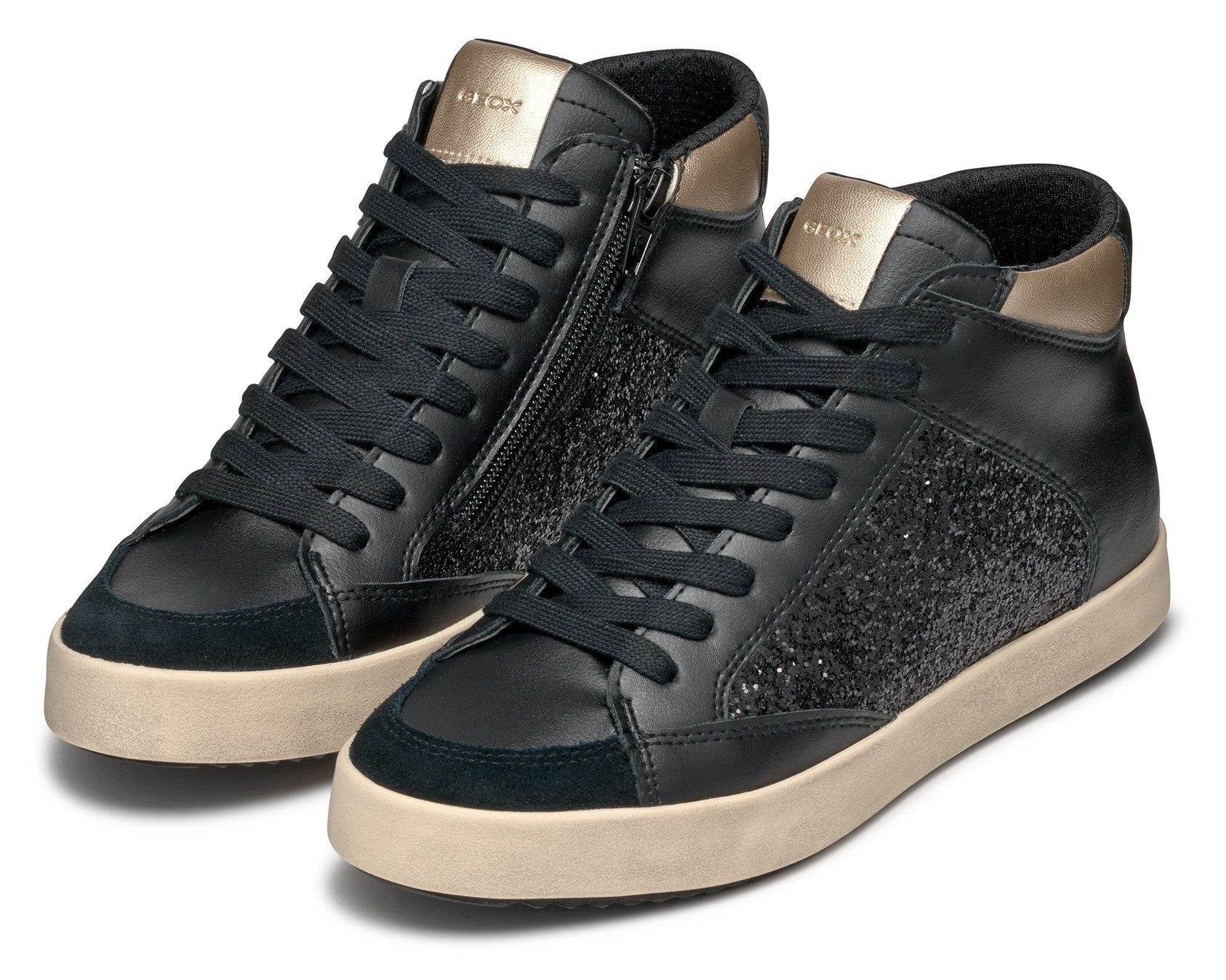 Geox Sneakers D BLOMIEE H High top sneaker veterschoenen winterlaarzen met gepolsterde schacht