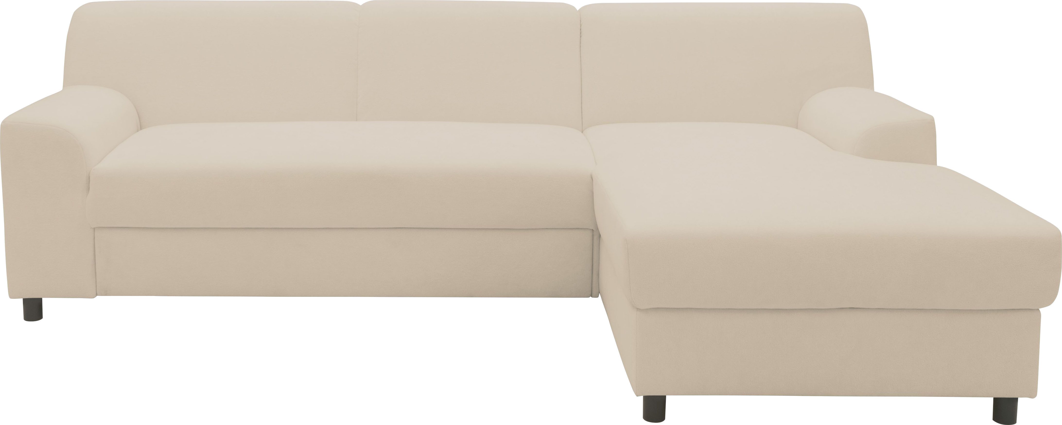INOSIGN Hoekbank Turah 2, L-vorm, in Cord en waterafstotende microvezel, Vering B/D/H: 241/146/79 cm, incl. sierkussen, optioneel met bedfunctie