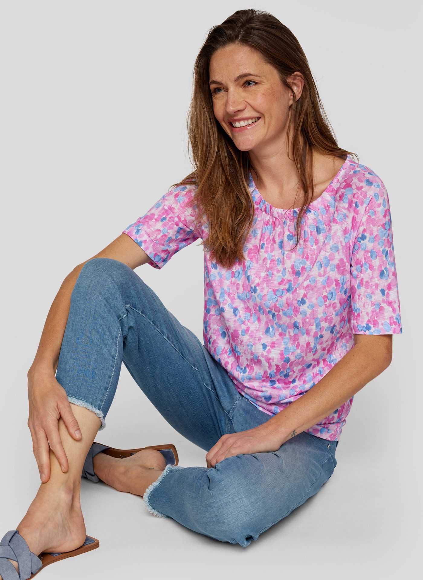 Rabe Shirt met ronde hals met grafisch patroon
