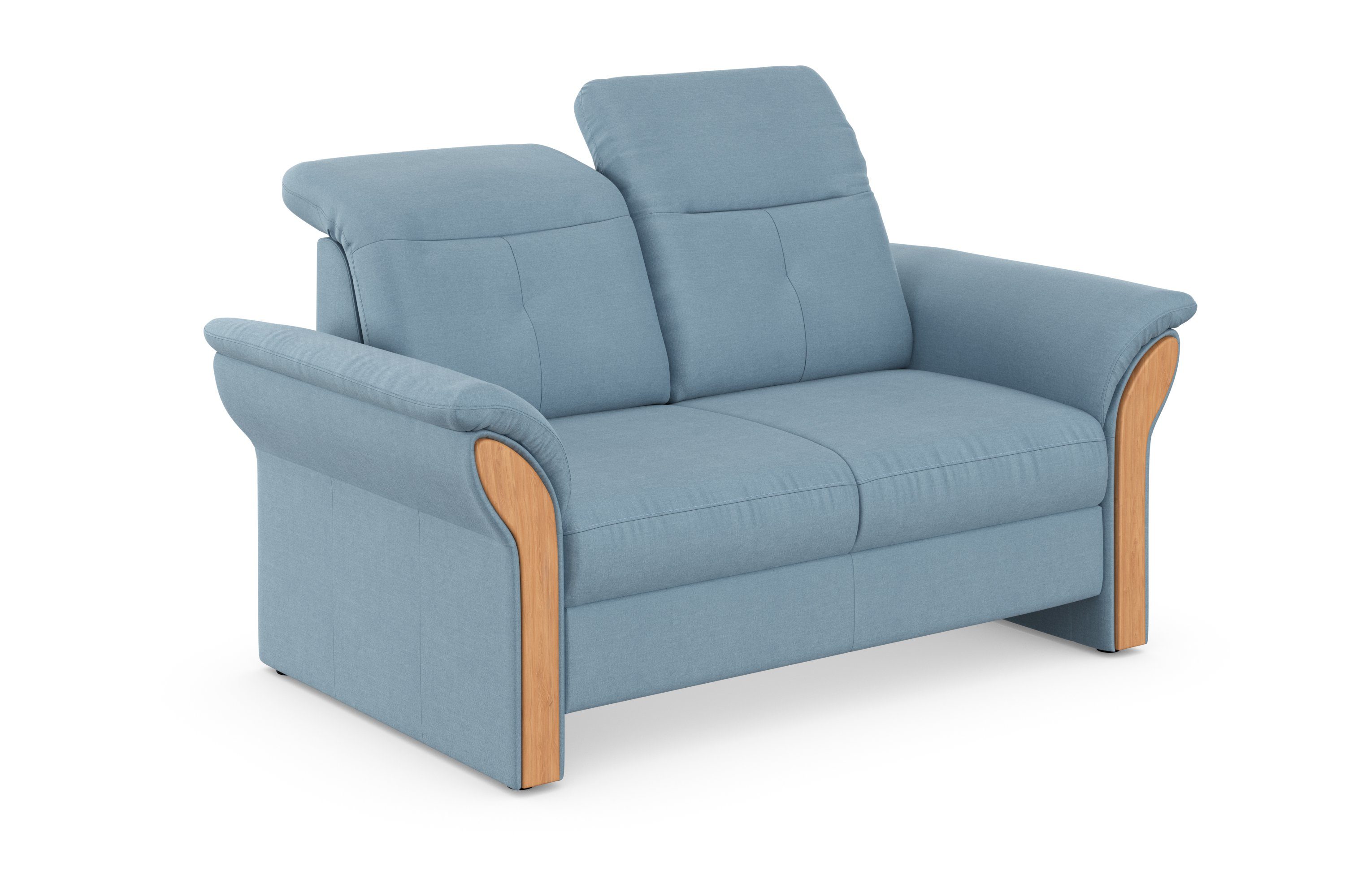 Home affaire 2-zitsbank Dangast Verstelbare hoofdsteun, houten frontlijsten, naar keuze ook in Easy clean bekleding