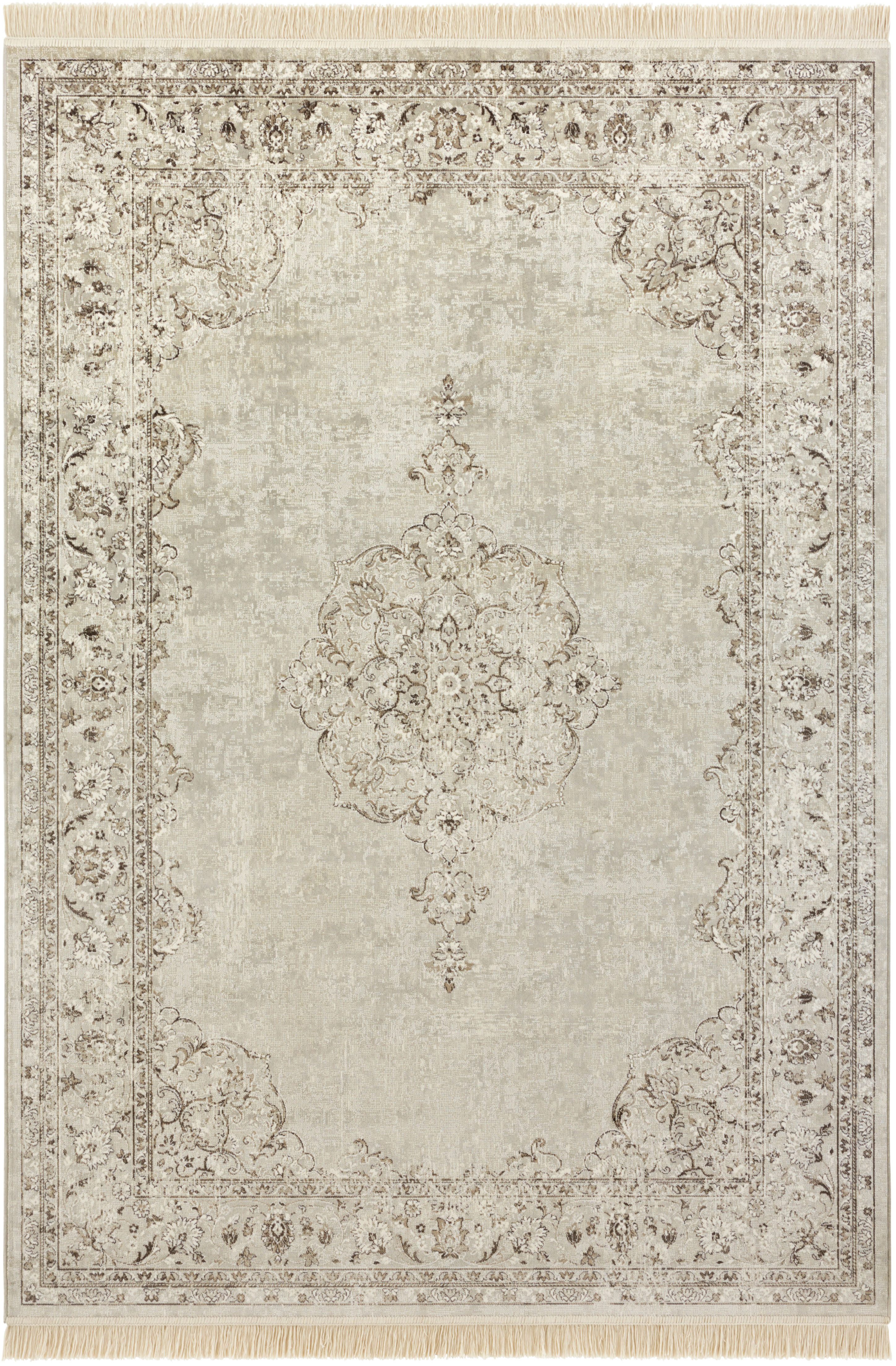 NOURISTAN Vloerkleed Orient Vintage medaillon Oriëntaals met franje, oriënt, woonkamer, slaapkamer, eetkamer
