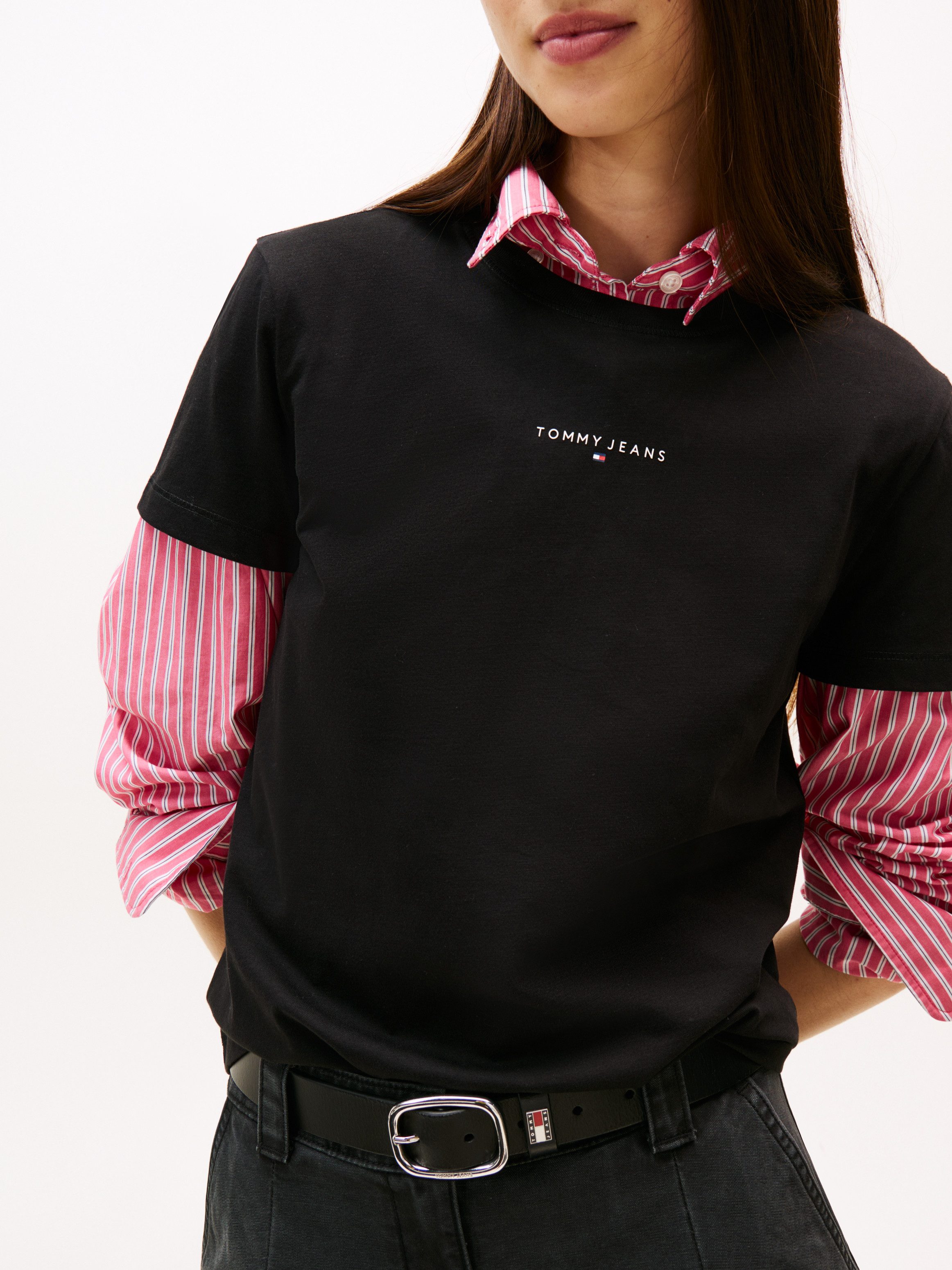 TOMMY JEANS Shirt met korte mouwen TJW REG LINEAR SS TEE
