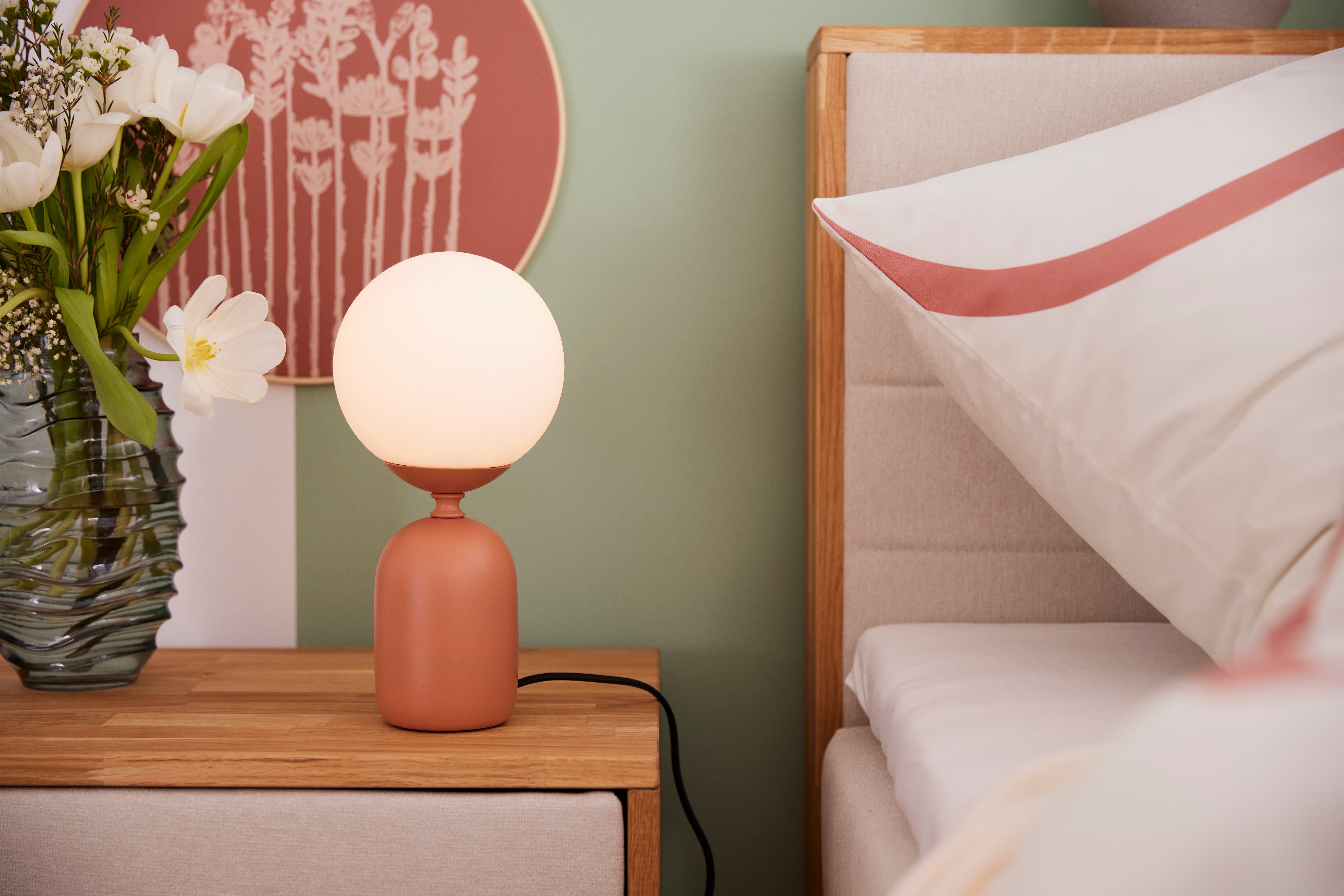 Pauleen Tafellamp Glowing Charm max 20W roestig rood/wit keramiek