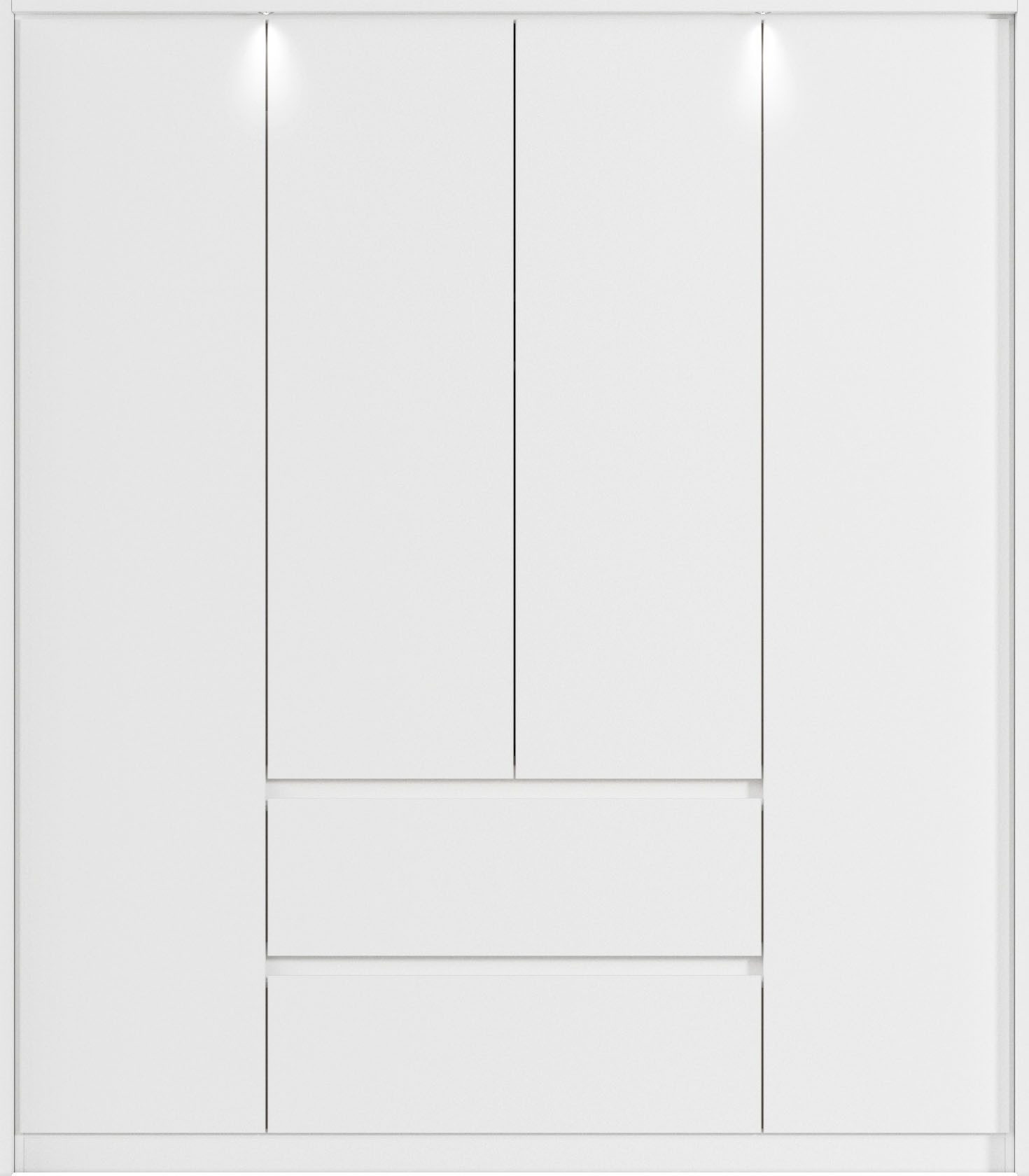 rauch Draaideurkast Mainz met passe-partout optioneel met verlichting, buitendeuren met push-to-openfunctie