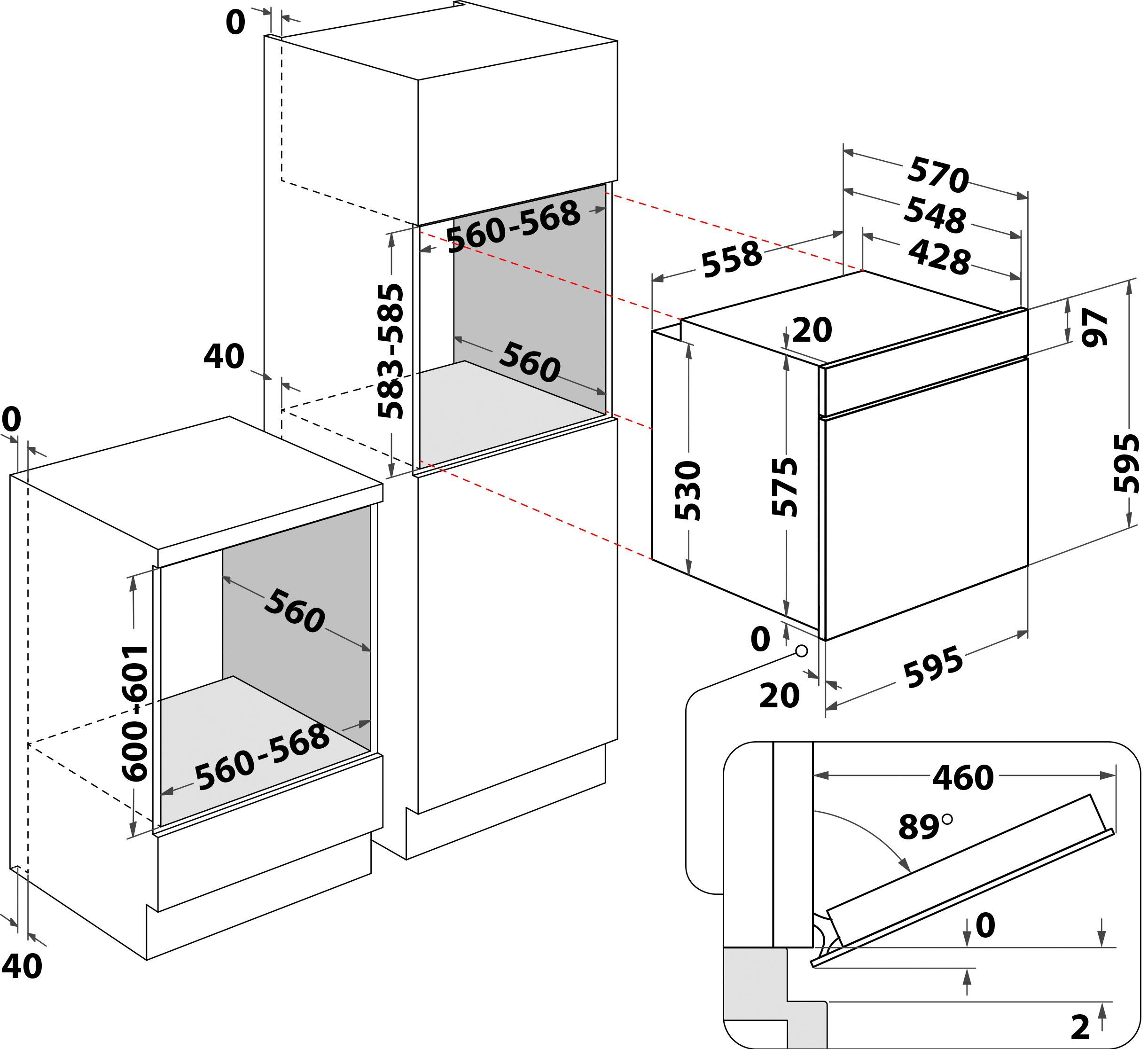 Privileg Inbouwoven PBWR6 OP8V2 BLG Pyrolyse-zelfreiniging