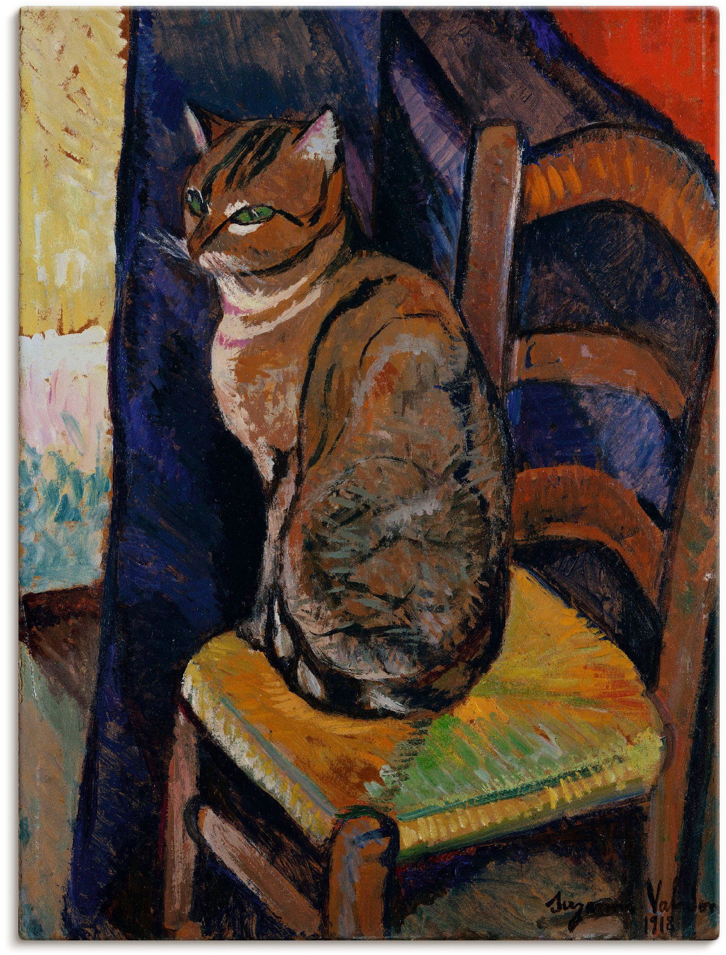 Artland artprint Skizze Stuhl sitzende Katze.