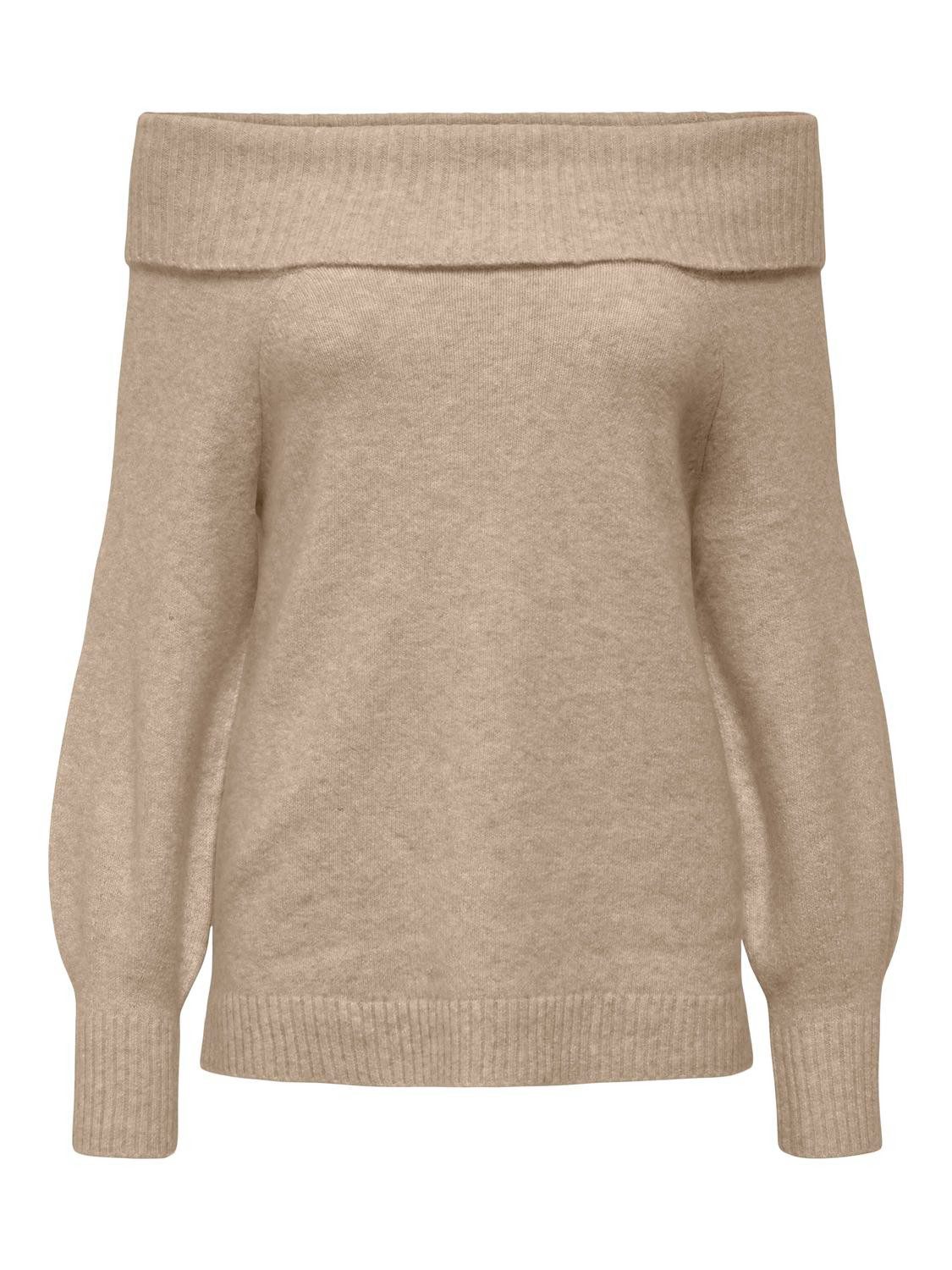 Only Trui met carmenhals ONLJEANETT LIFE L S OFF SHOULDER CC KNT